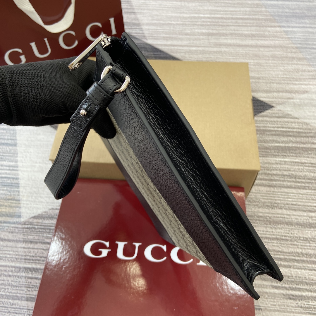 配全套包装️新款Gucci最新GGSuPreme高级PVC配猪纹原厂牛皮手包型号795487尺寸28长x