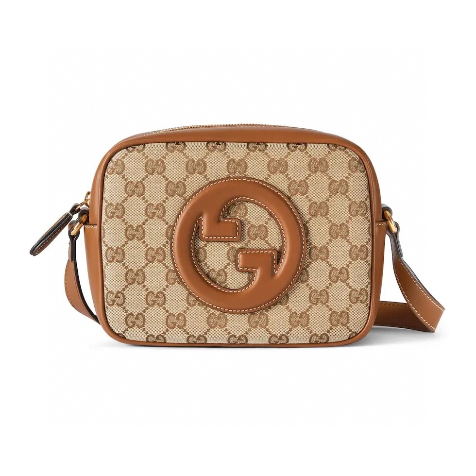 Gucci Blondie Handbags Crossbody & Shoulder Bags Beige Brown Dark Canvas Cotton Mini