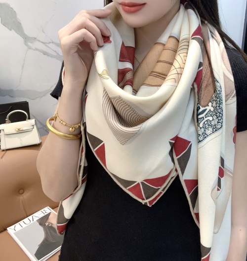 Hermes Silk Cashmere Scarf 140cm - Versatile Accessory for All Occasions 44 Hermes Silk Cashmere Scarf 140cm - Versatile Accessory for All Occasions