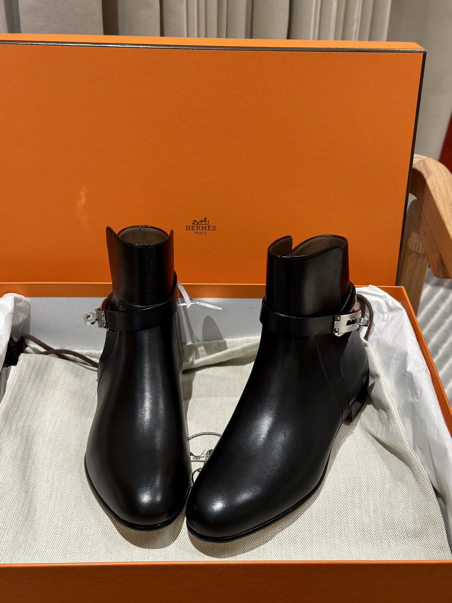 Hermes Kelly Knockoff
 Short Boots Calfskin Cowhide Fashion