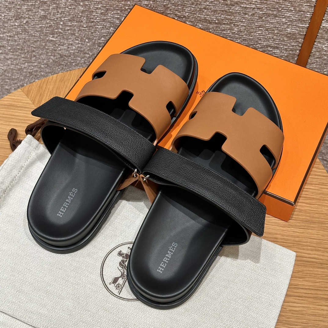 HERMES Chyper サンダル ビーチサンダル メンズ 春秋用 ファッション クラシック