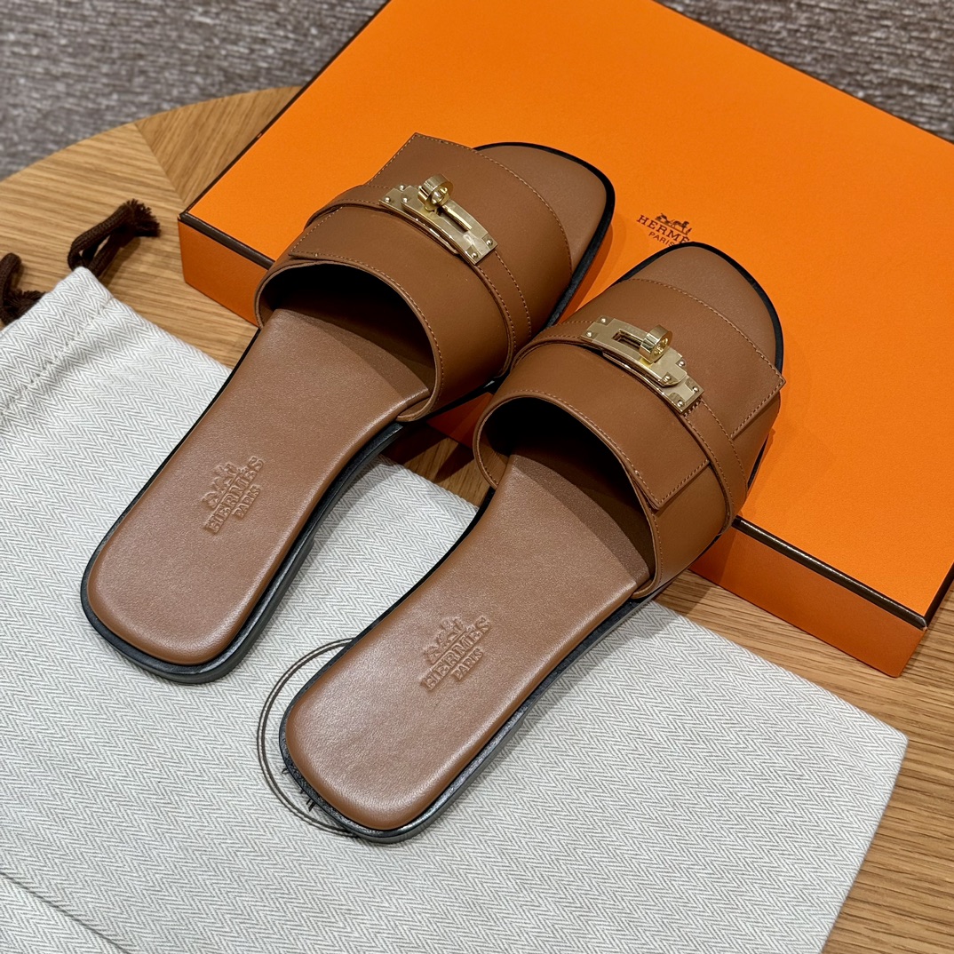 HERMES Giulia  platte slippers  teenslippers  dames  lente/herfst  modieus klassiek