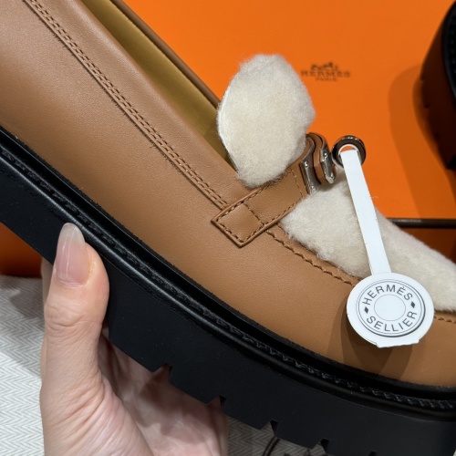Hermes Icone Loafer in Natural Calfskin with Black Rubber Sole, Silver Hardware 1 Hermes Icone Loafer in Natural Calfskin with Black Rubber Sole, Silver Hardware
