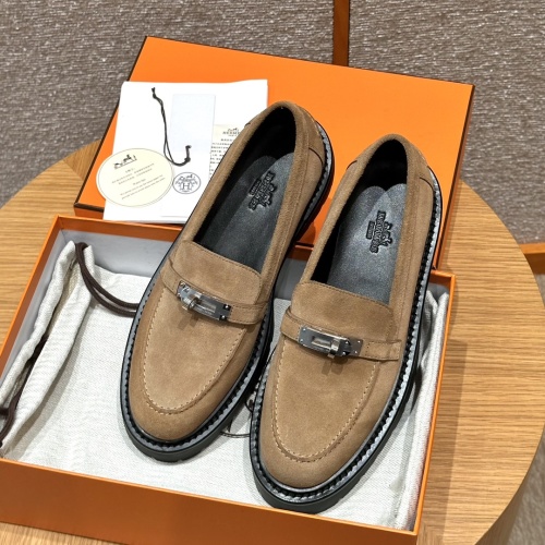 Hermès Icone Loafer in Sand Suede with Silver Hardware - Handmade Comfort 1 Hermès Icone Loafer in Sand Suede with Silver Hardware - Handmade Comfort