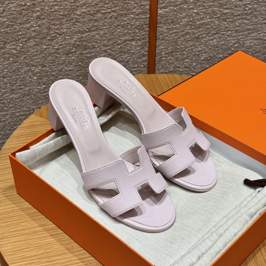 에르메스 오아시스 핑크 하이힐 샌들 레플리카 8558