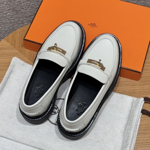 Hermès Beige Glaise Icone Loafer in Calfskin with Gold Hardware, Black Rubber Sole 1 Hermès Beige Glaise Icone Loafer in Calfskin with Gold Hardware, Black Rubber Sole