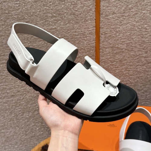 Stylish White Calfskin Sandals for Men - Handmade 179 Genius Style 1 Stylish White Calfskin Sandals for Men - Handmade 179 Genius Style