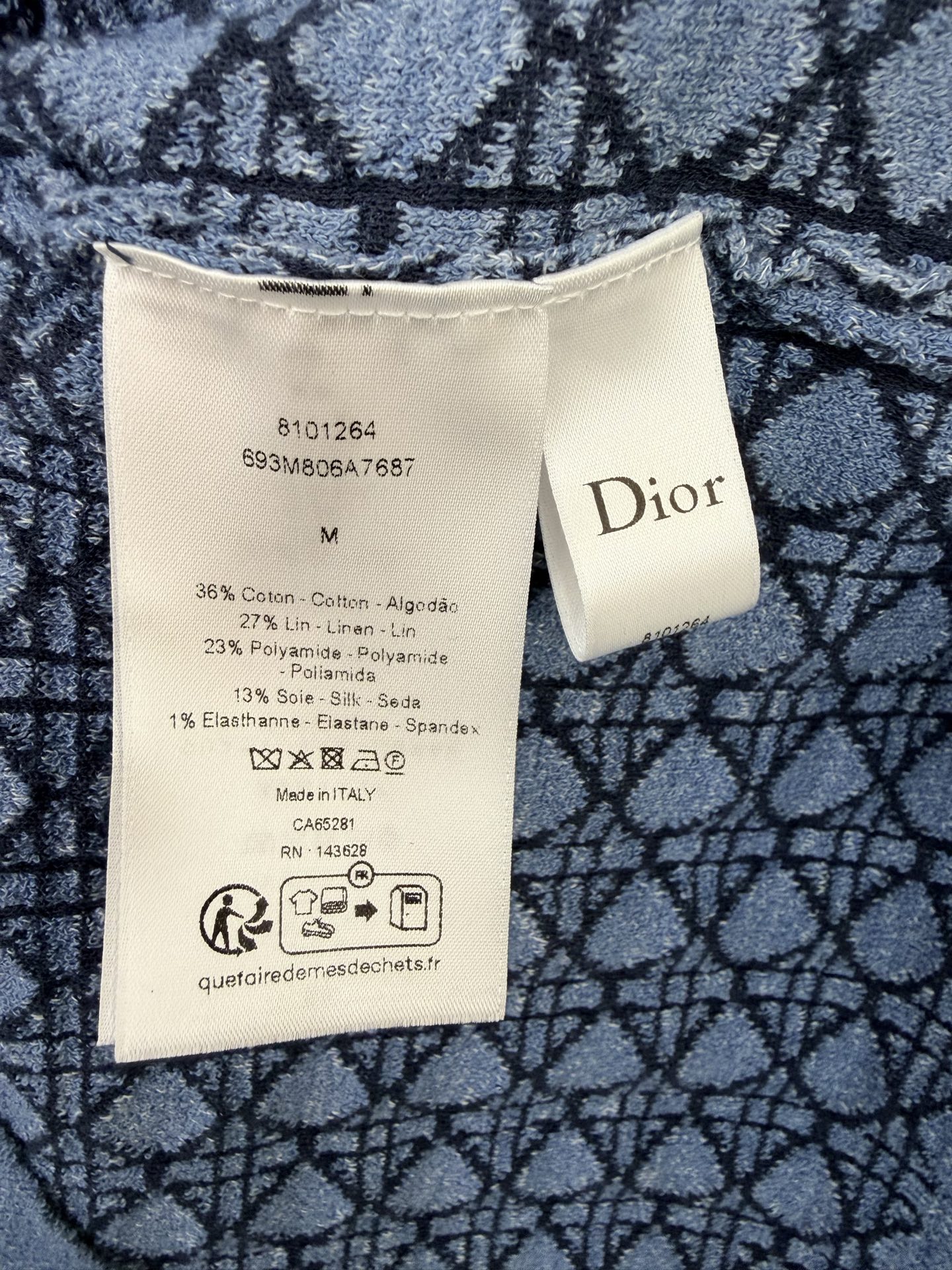 Dior Geometric Knit Polo Shirt