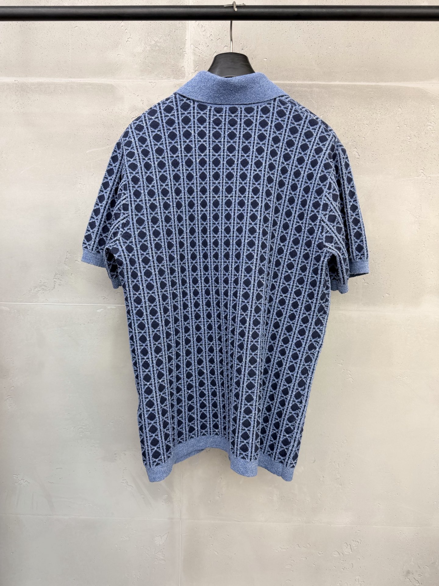 Dior Geometric Knit Polo Shirt
