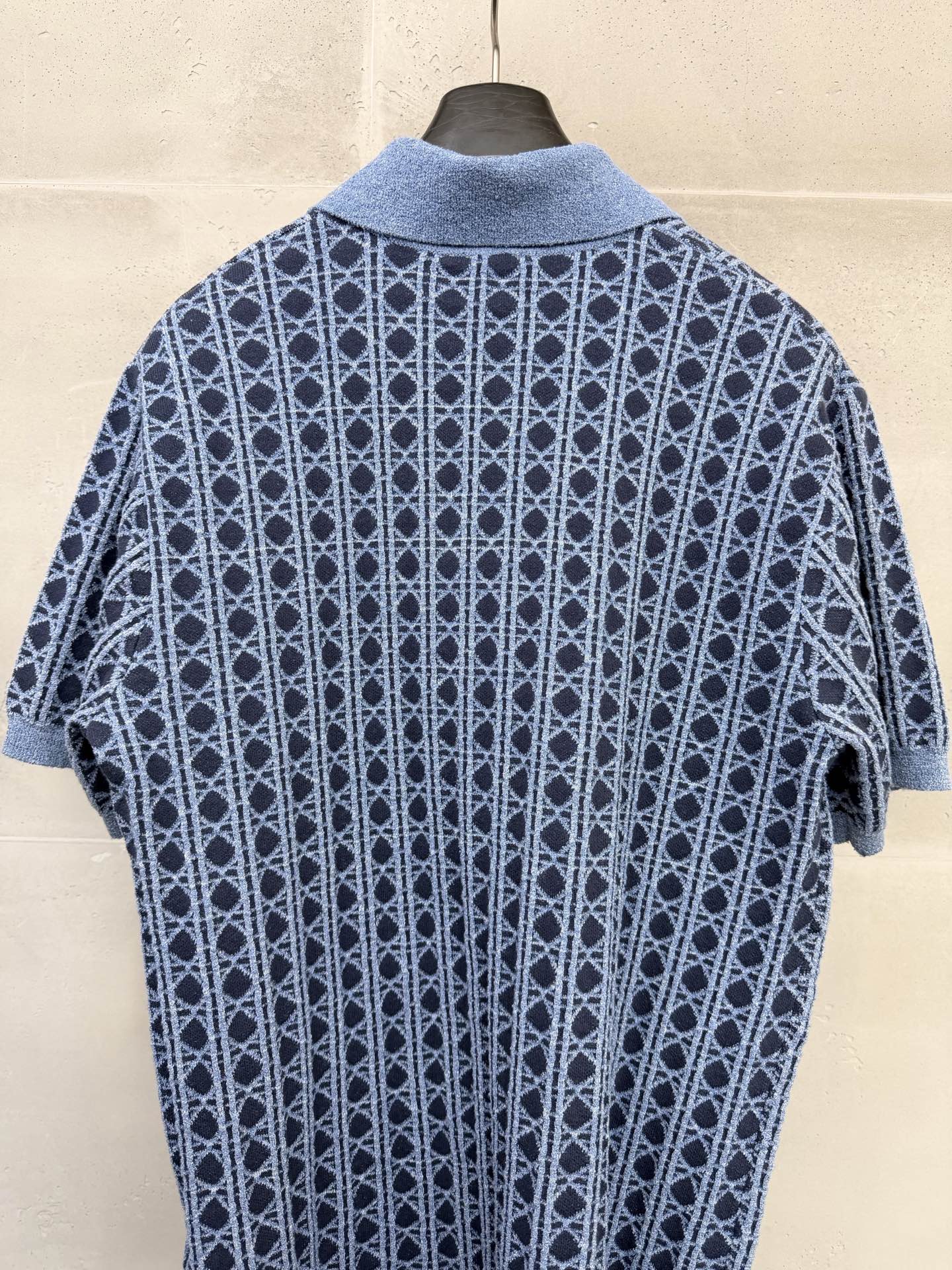 Dior Geometric Knit Polo Shirt