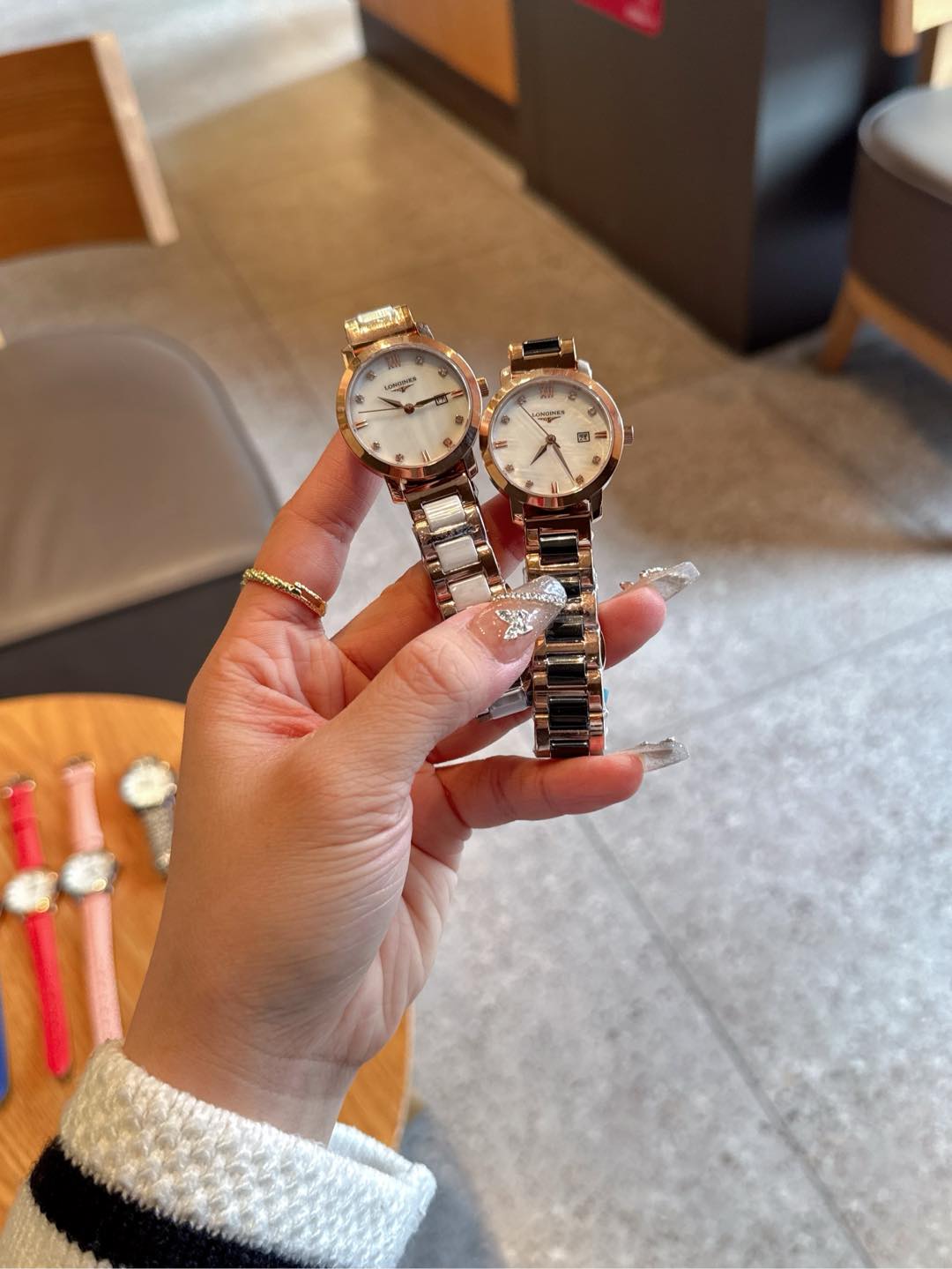 Longines PrimaLuna stainless steel case and bracelet, mother-of-pearl dial 30mm Women's Quartz