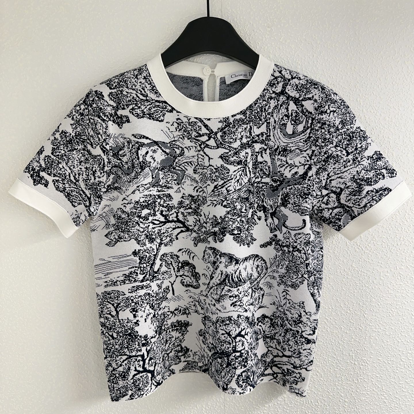 NO:443136,D-home* series round neck short-sleeved sweater SML, dior, T-shirt, alexander wang19860909D家*系列圆领短袖针织衫SML,,dior,T-shirt,alexander wang,Women's clothing