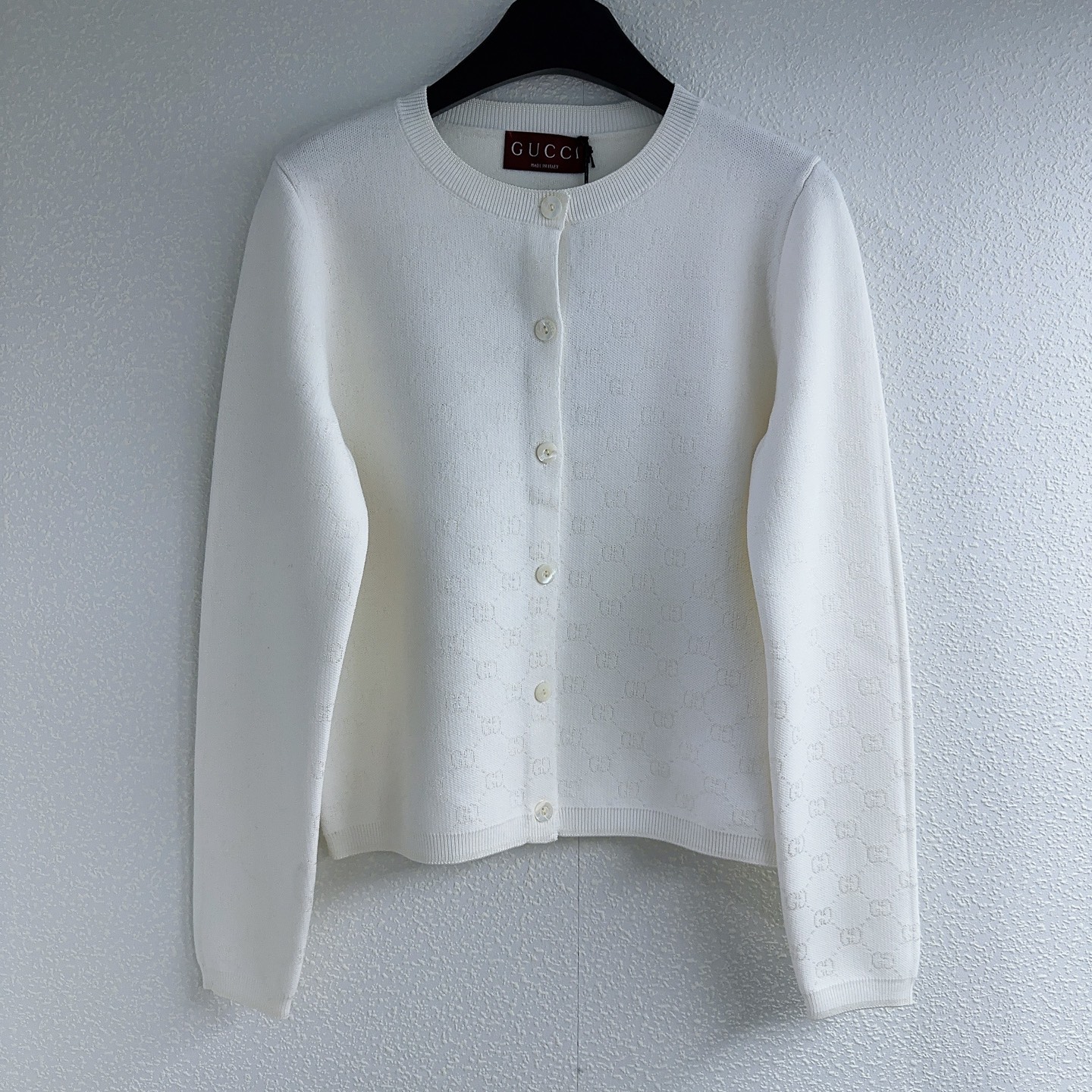 NO:454390,Guqi Family* Series L Presbyterian GG Jacquard Round Neck Long Sleeve Knitted Cardigan SML, Alexander Wang19860909古奇家*系列L老花GG提花圆领长袖针织开衫SML,,alexander wang,Women's clothing