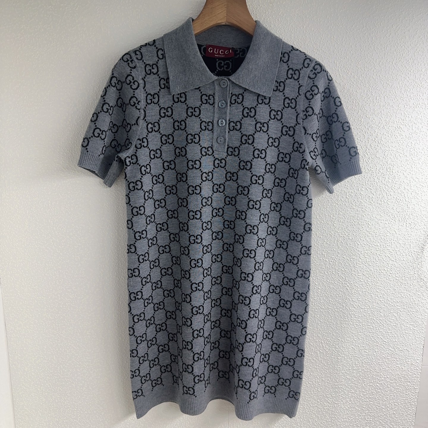 NO:568587,Gucci series polo knitted half cardigan SML,,alexander wang19860909古奇系列polo针织半开衫SML,,alexander wang,Women's clothing