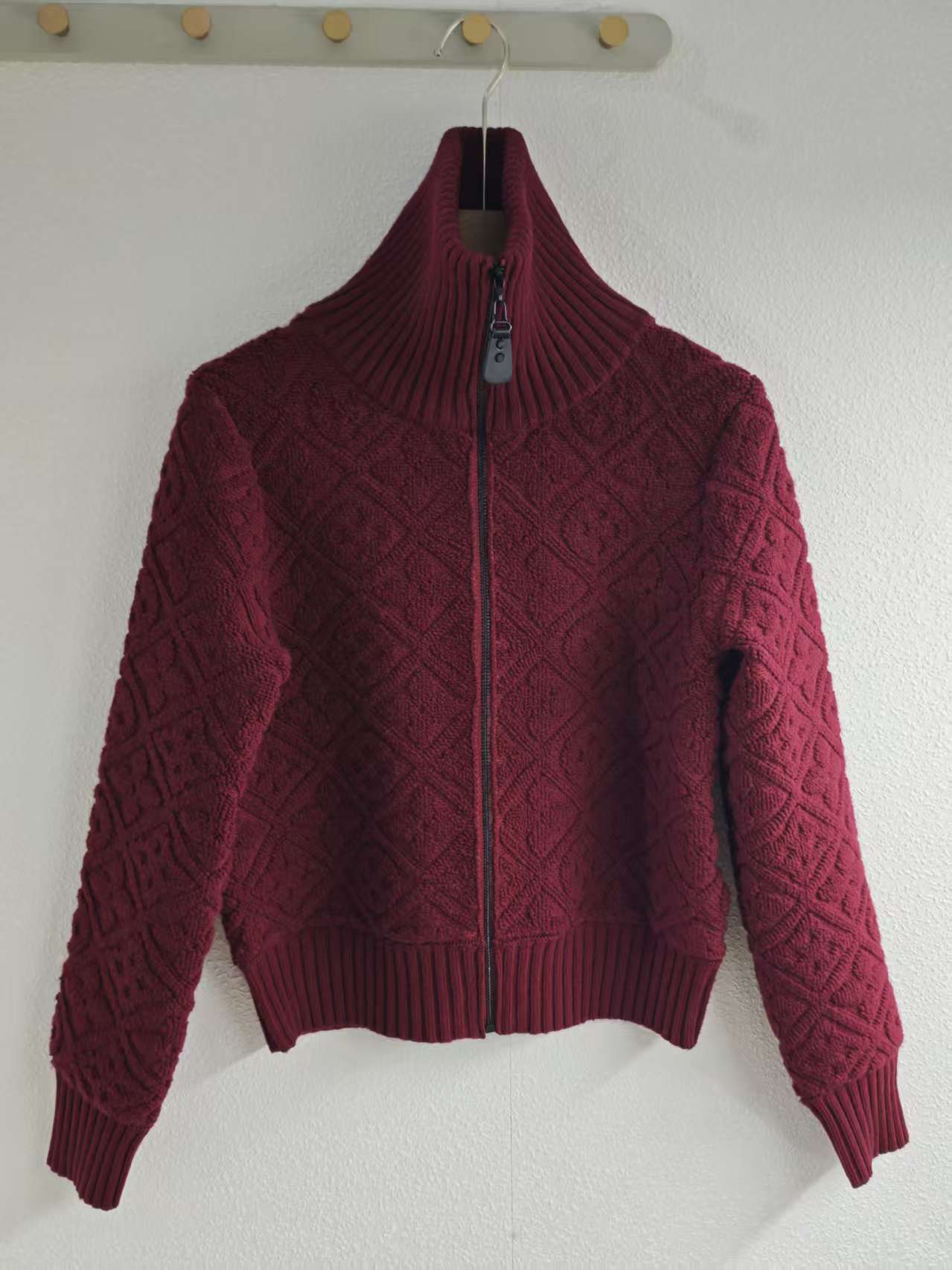 NO:621789,Ljia*polo lapel zipper knitted cardigan SML,,louis vuitton,alexander wang19860909L家*polo翻领拉链针织开衫SML,,louis vuitton,alexander wang,Women's clothing