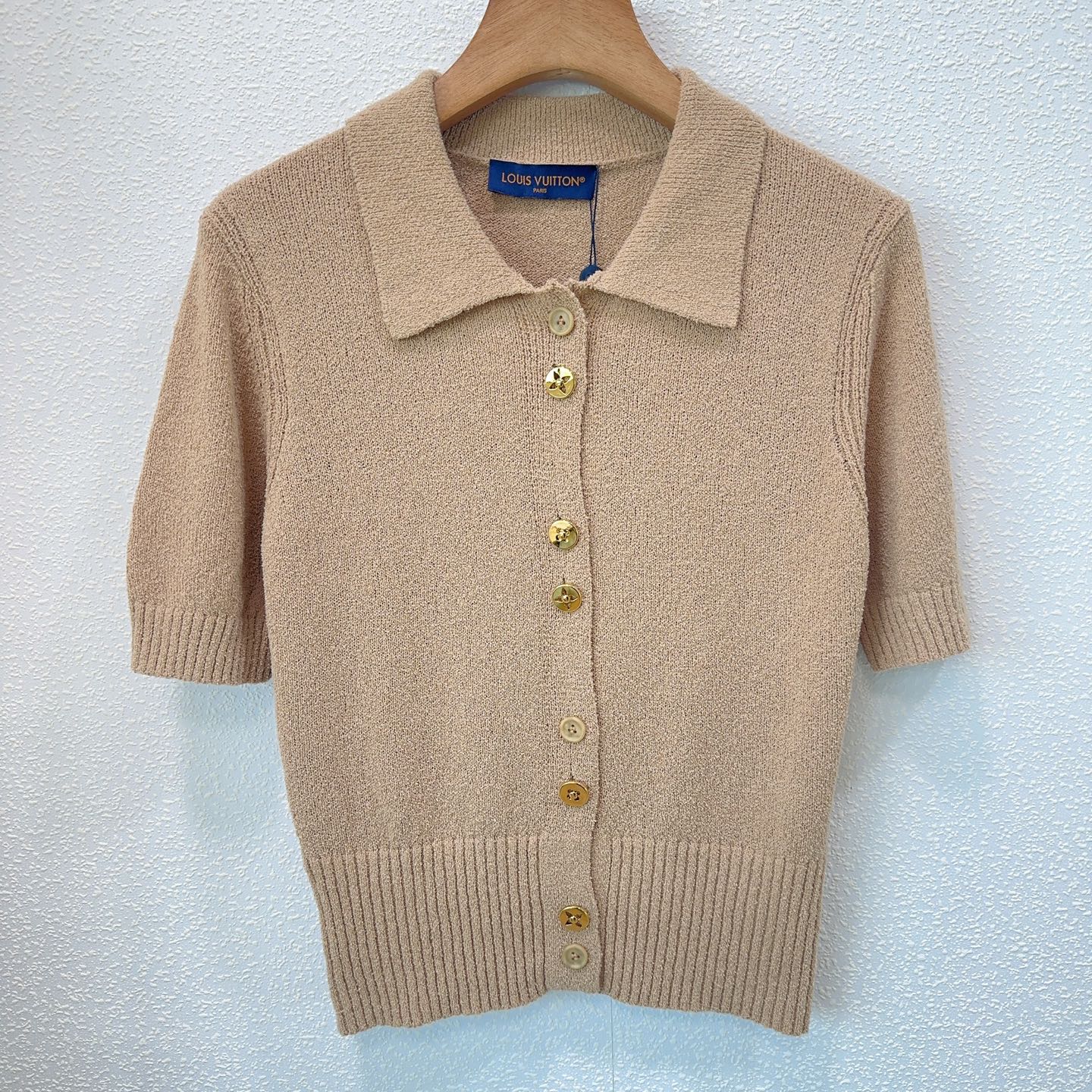 NO:709906,Ljia*26 early spring polo short-sleeved knitted cardigan SML,, louis vuitton, T-shirt,19860909L家*26早春polo短袖针织开衫SML,,louis vuitton,T-shirt,,Women's clothing