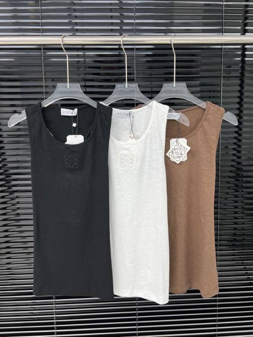Loewe Women's Sleeveless Top with Embroidered Logo - Spring/Summer Collection 1 Loewe Women's Sleeveless Top with Embroidered Logo - Spring/Summer Collection
