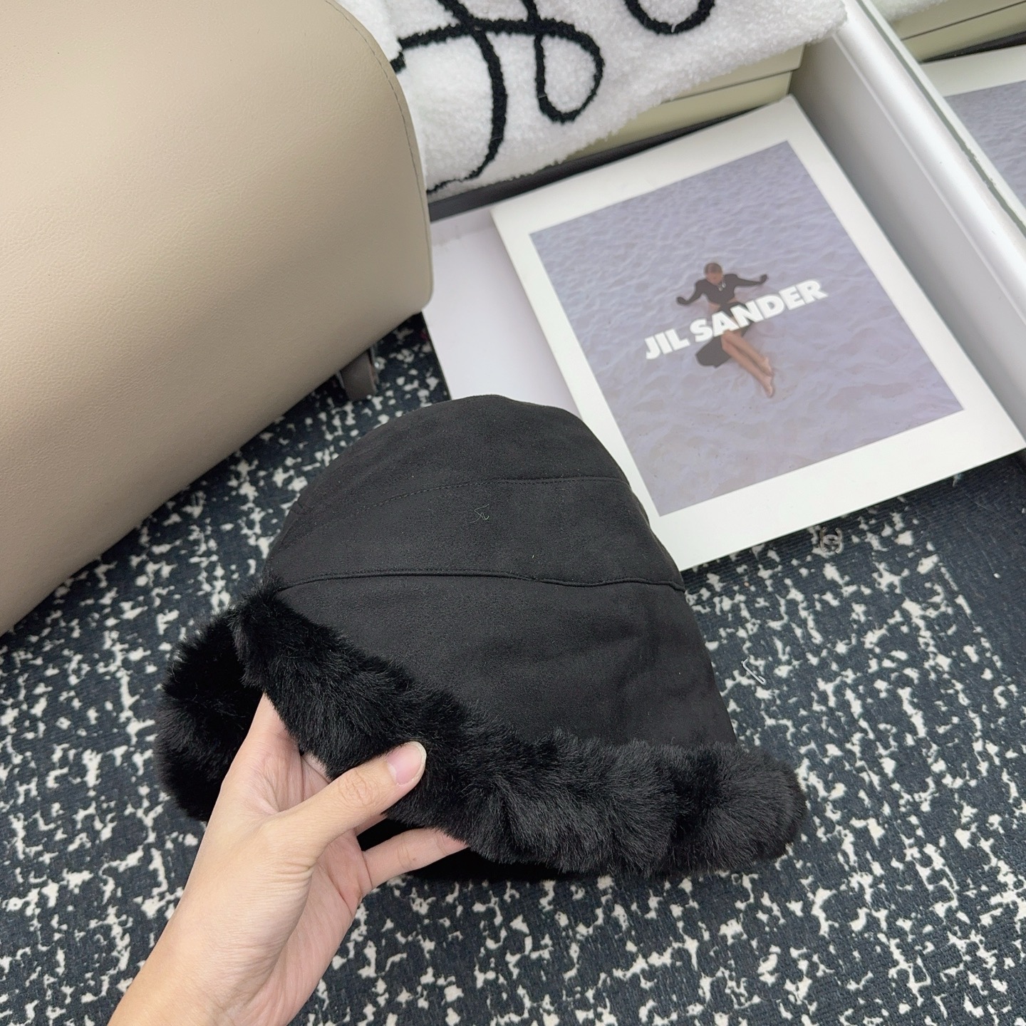 🎀PRADA 🖤新款毛绒渔夫帽