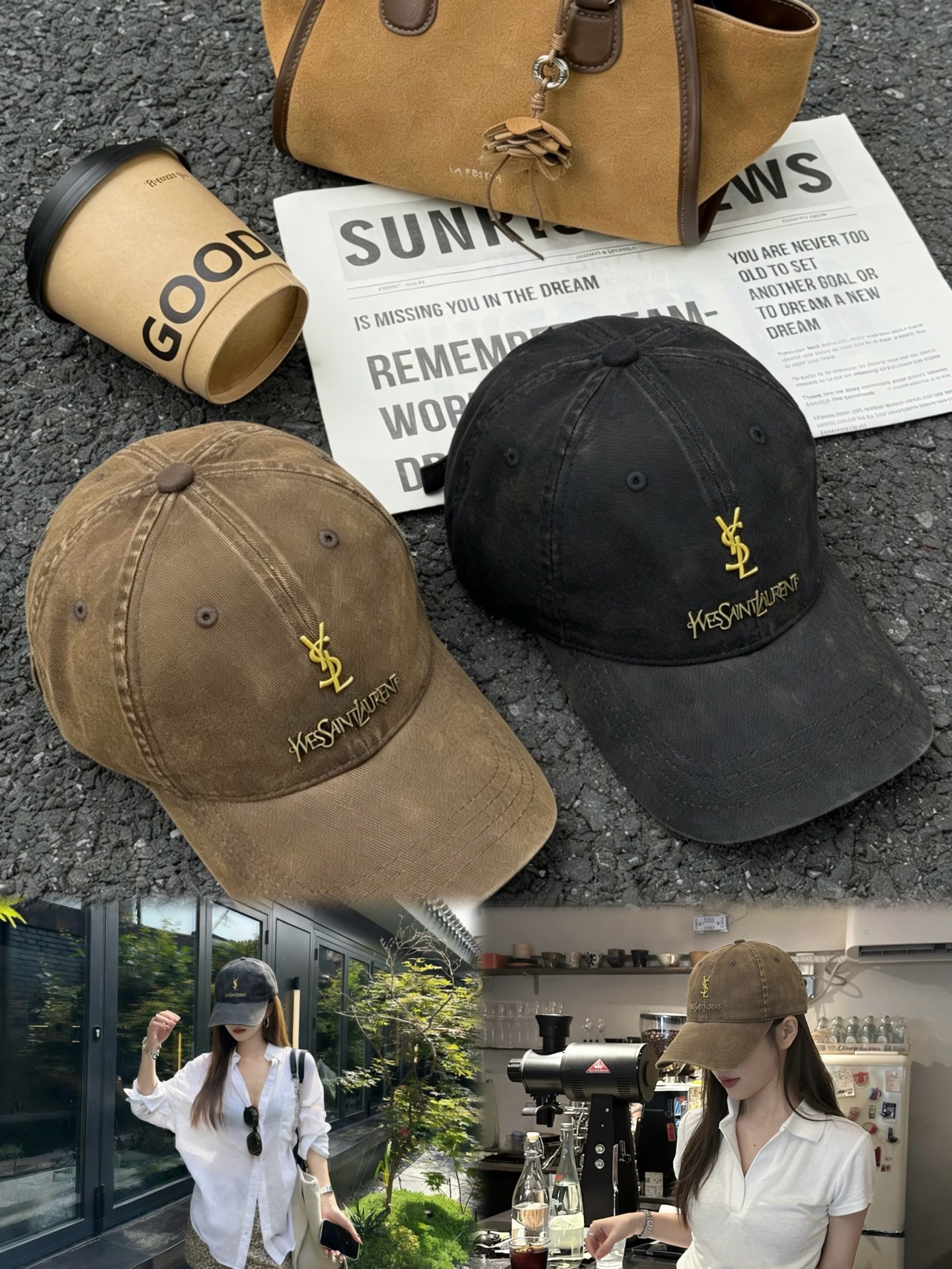 Saint Laurent Ysl老钱风新款棒球帽