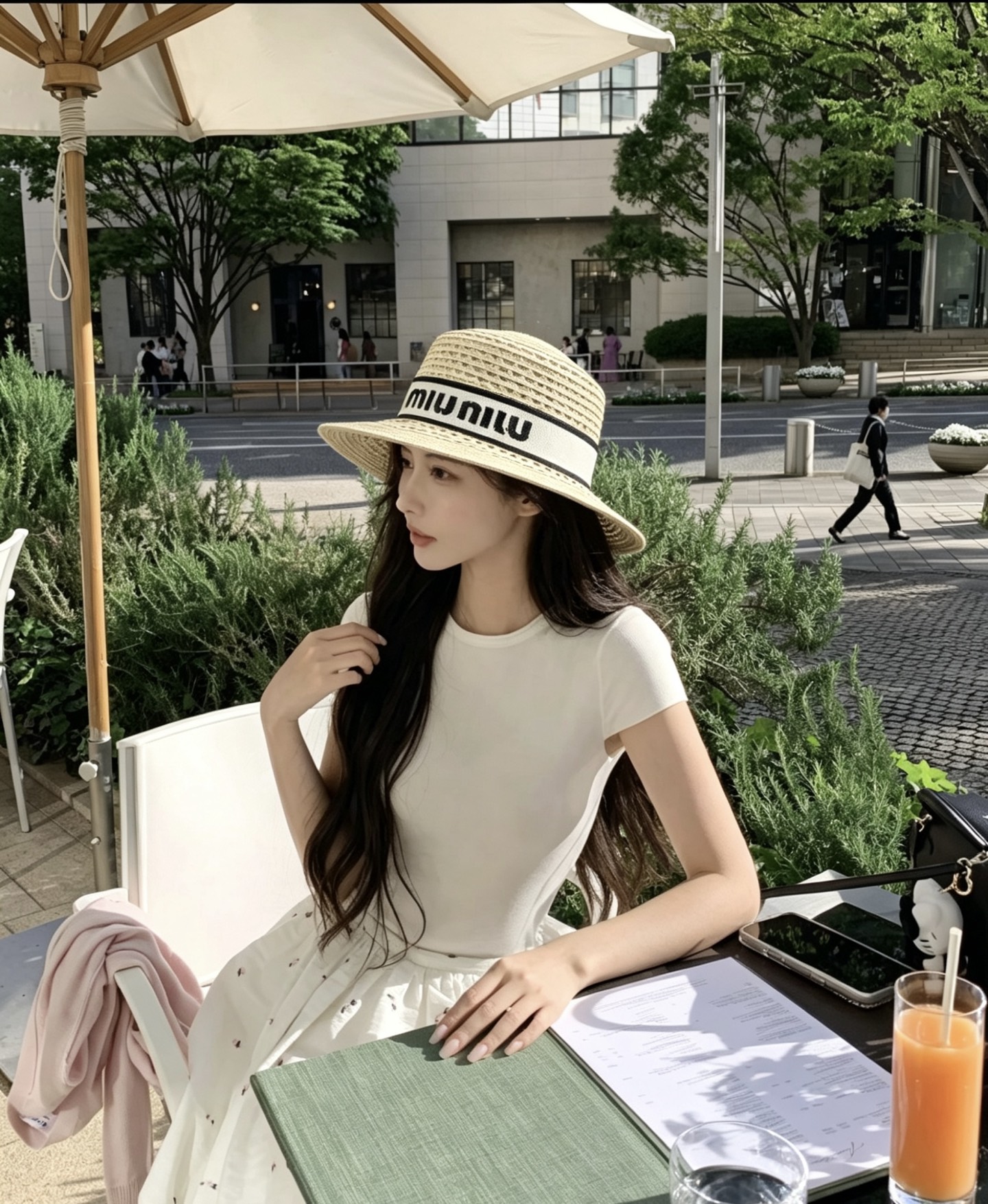 Miu Miu miumiu缪缪新款平顶礼帽，头围57cm