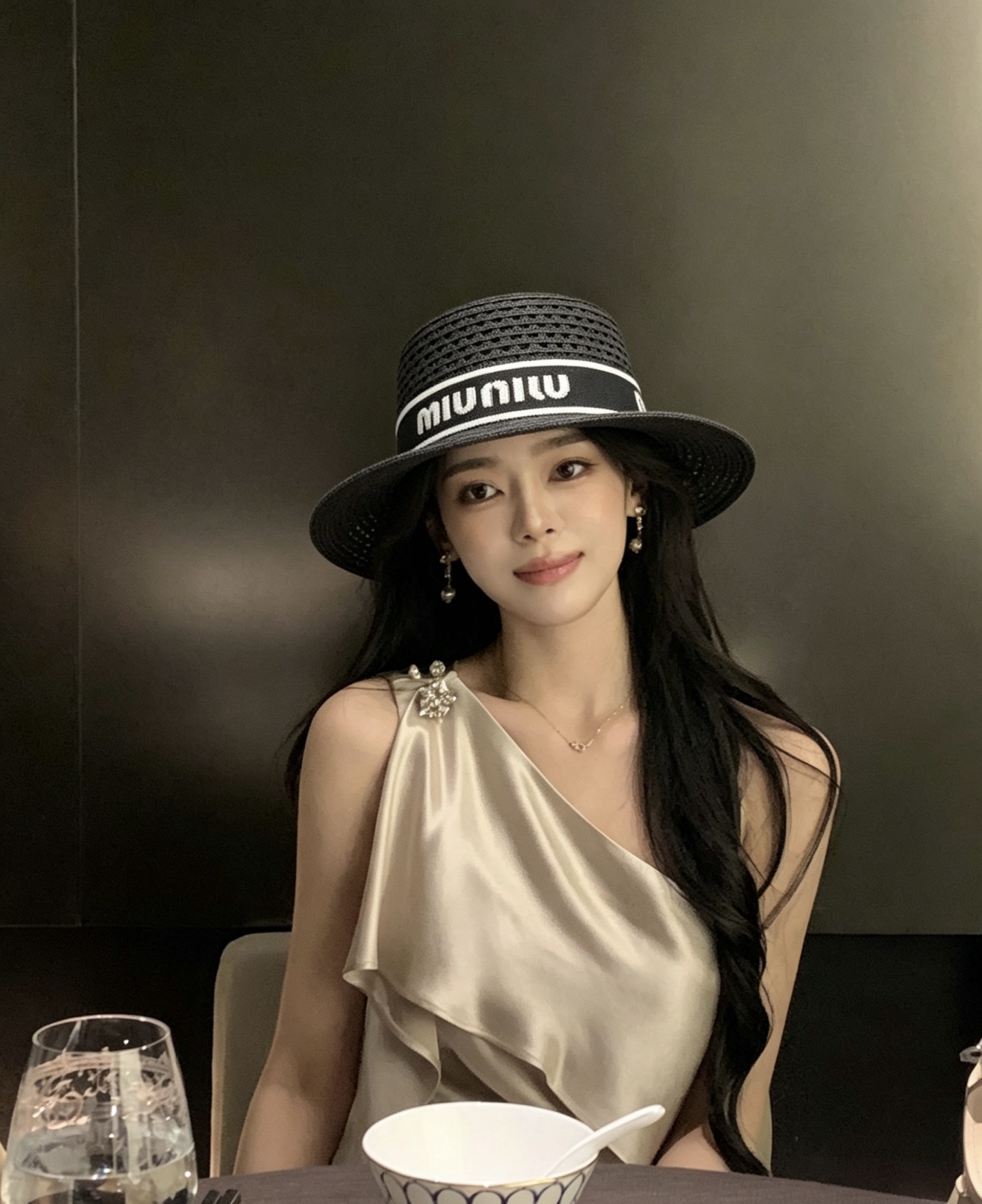 Miu Miu miumiu缪缪新款平顶礼帽，头围57cm