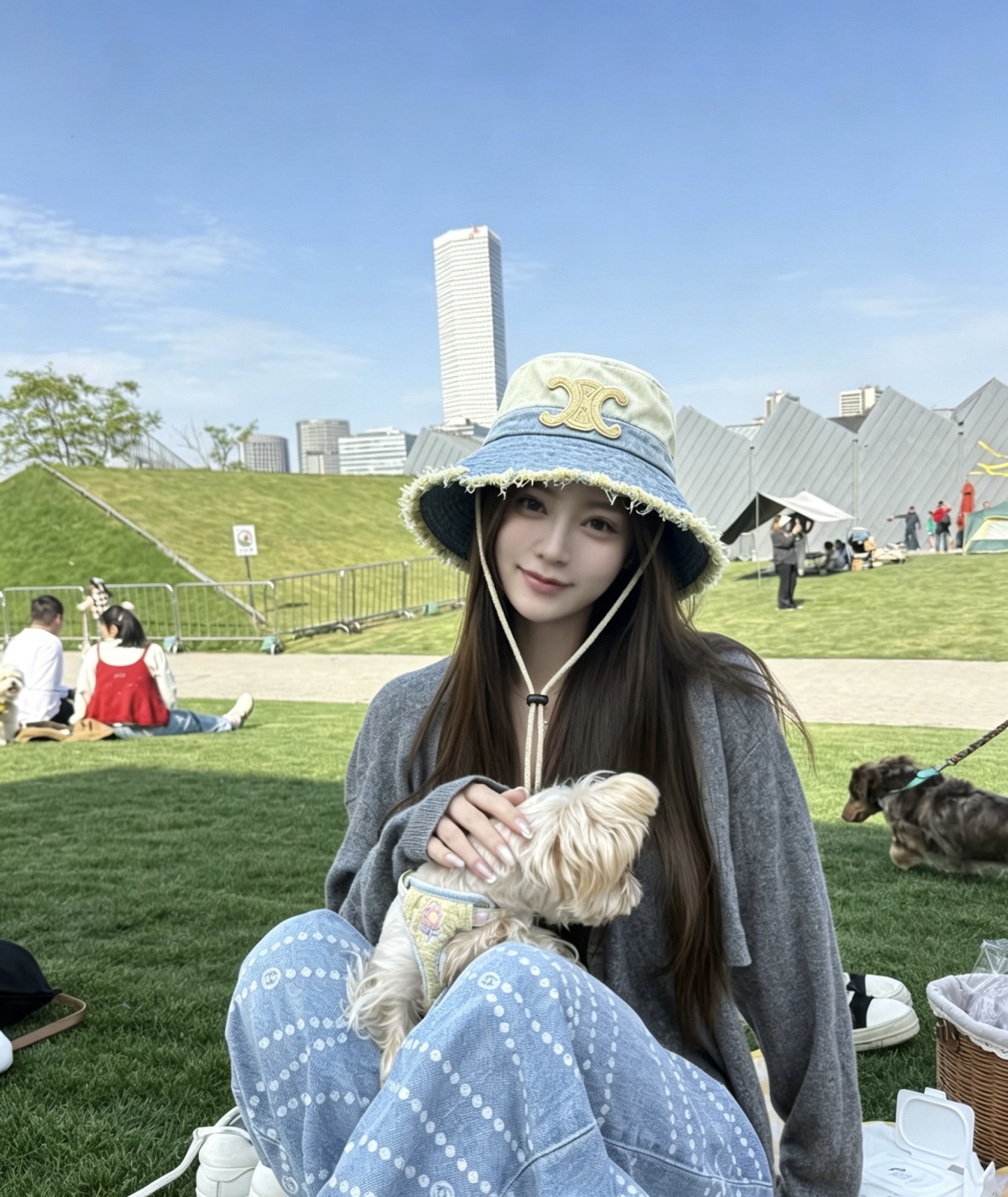 Celine CELINE 春夏牛仔渔夫帽