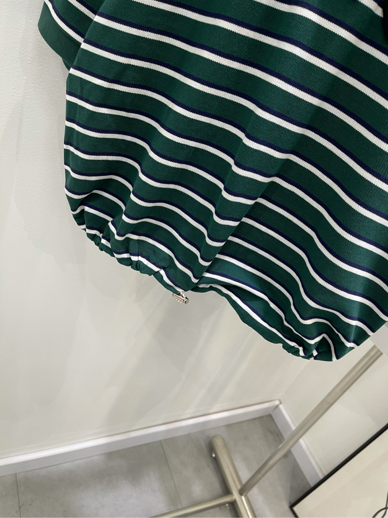Prada Striped Polo T-Shirt - Emerald Green Cotton Short Sleeve Top 8 i1737131617871 6281 0 5
