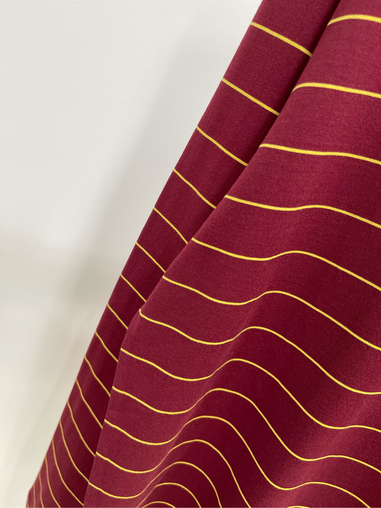 Striped Long Sleeve T-Shirt, Casual Cotton Tee with Pocket, Burgundy 6 i1740750938392 6449 0 4