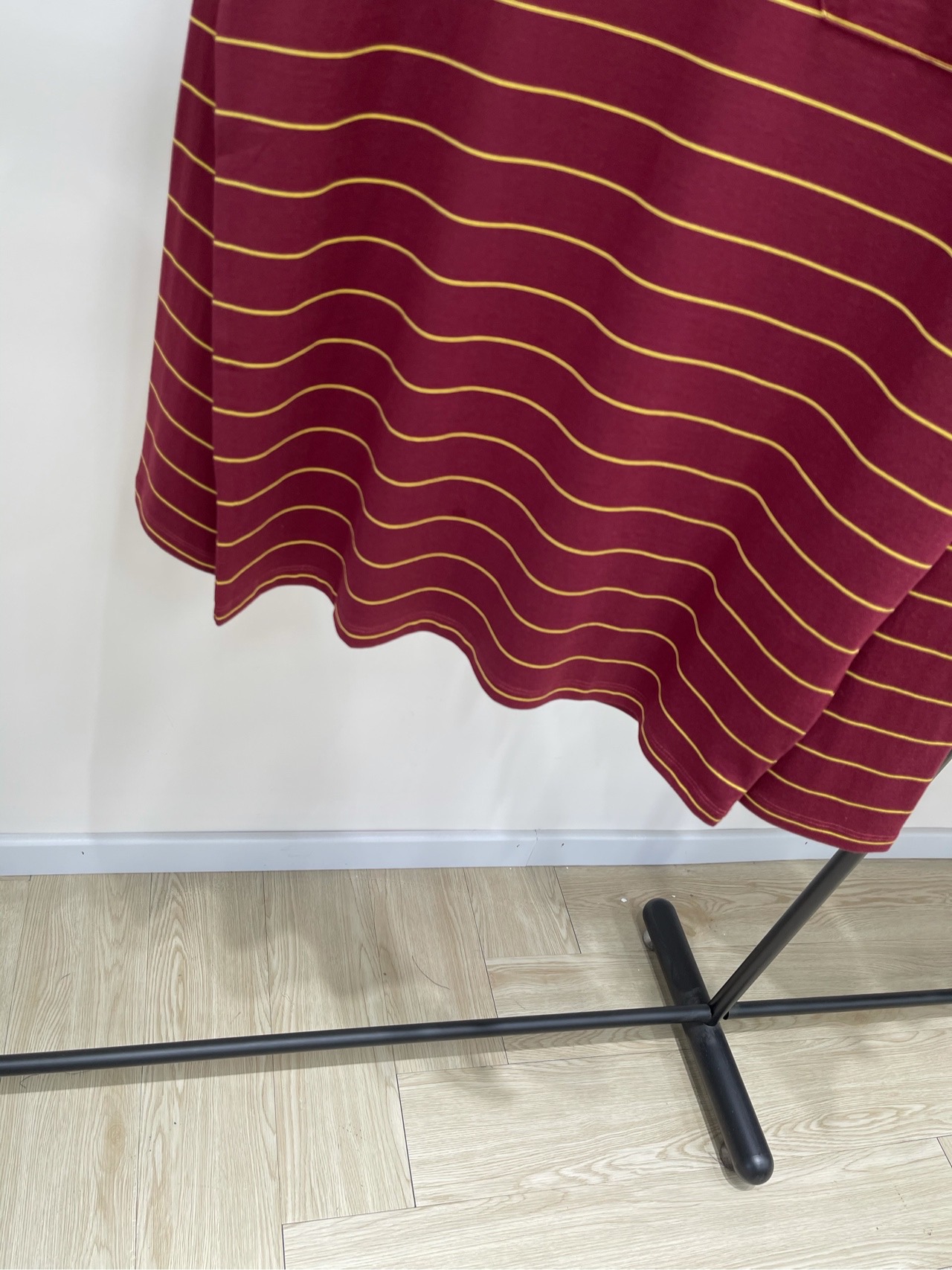 Striped Long Sleeve T-Shirt, Casual Cotton Tee with Pocket, Burgundy 8 i1740750939260 3560 0 6
