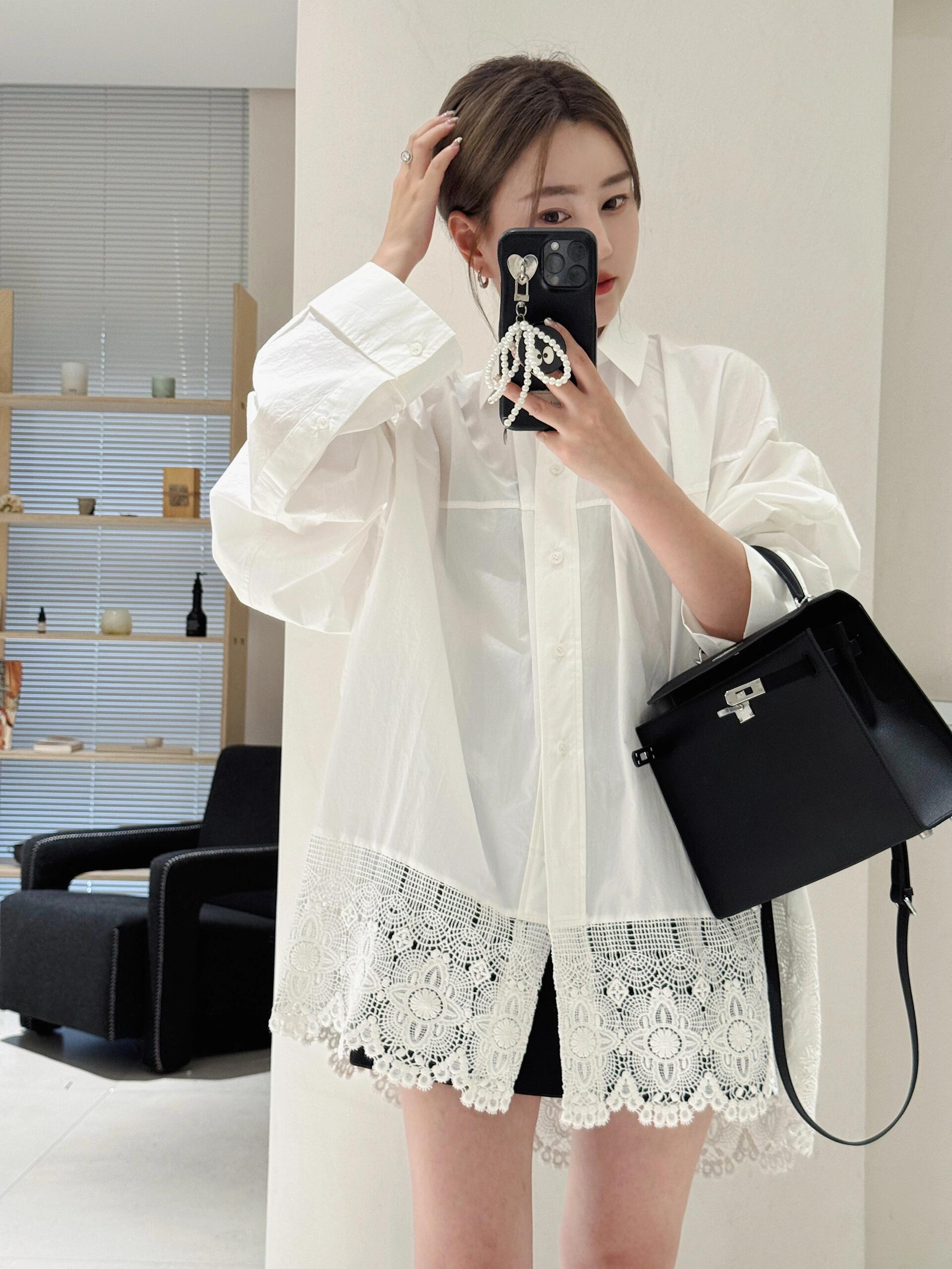 NO:324950,atmosphere shirt, shirts,alexander wang19860909氛围感衬衫,,shirts,alexander wang,Women's clothing