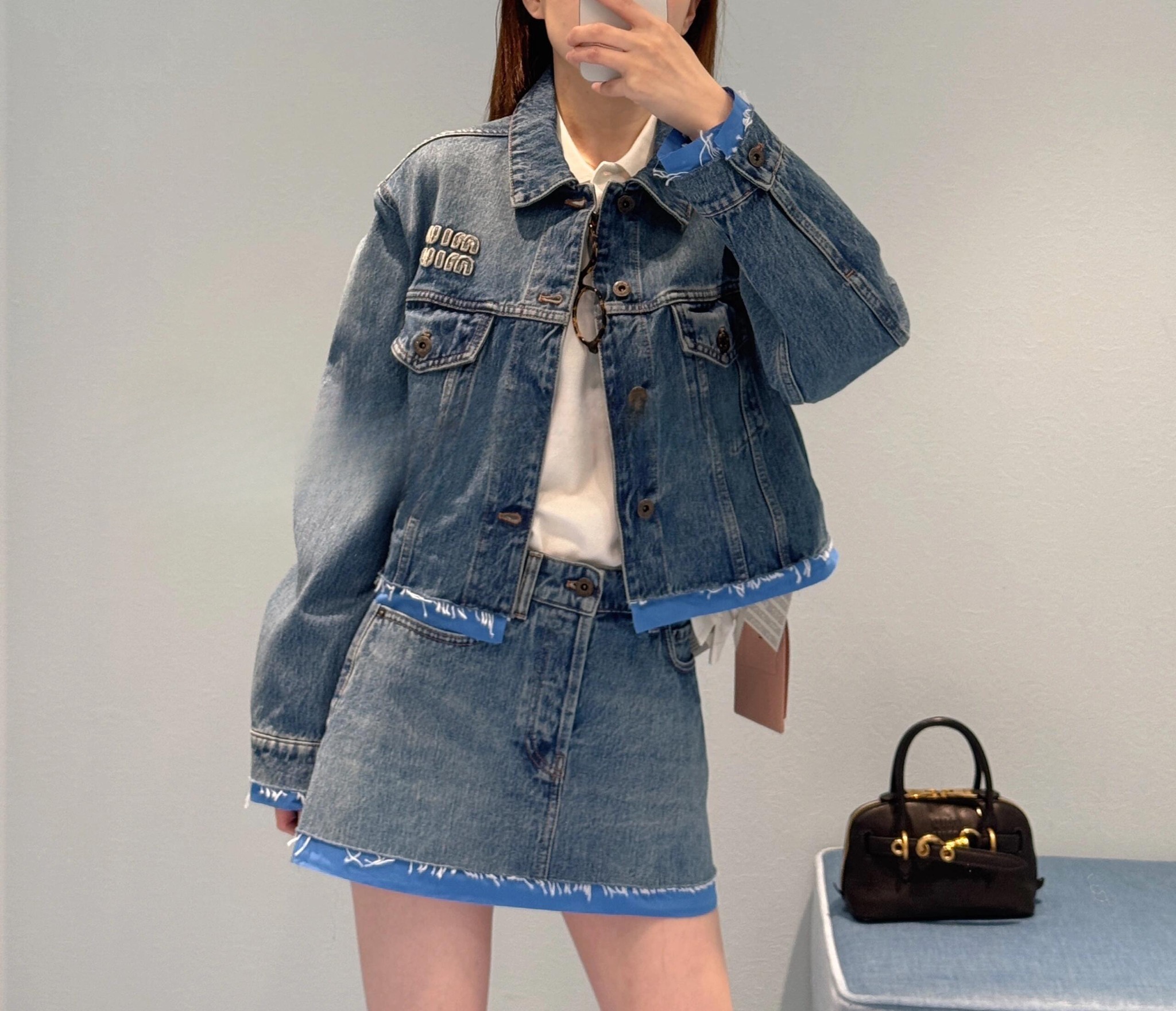 NO:326495,versatile denim skirt, skirts, alexander wang19860909百搭牛仔半裙,,skirts,alexander wang,Women's clothing