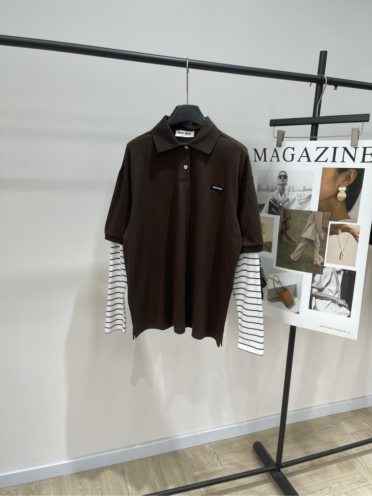 【M咖色条纹袖拼接polo长袖T】
,面料:全棉珠地棉
颜色:咖色
25AW秋冬新款
刺绣徽标珠地棉p