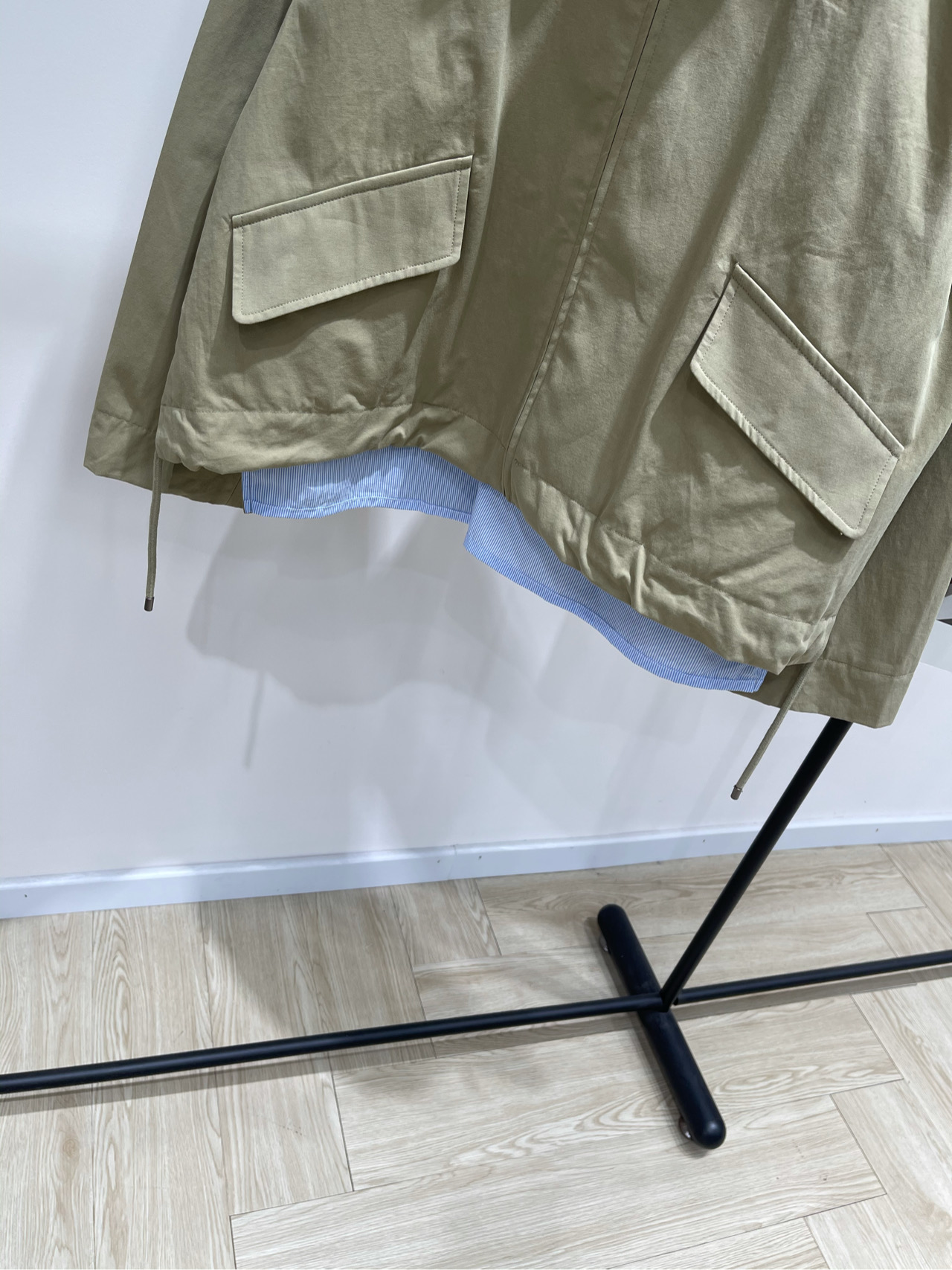 【loe卡其连帽假两件派克风衣】🔺，面料：全棉颜色：卡其色罗意威2025少年感派克风衣也太太太好看啦卡其