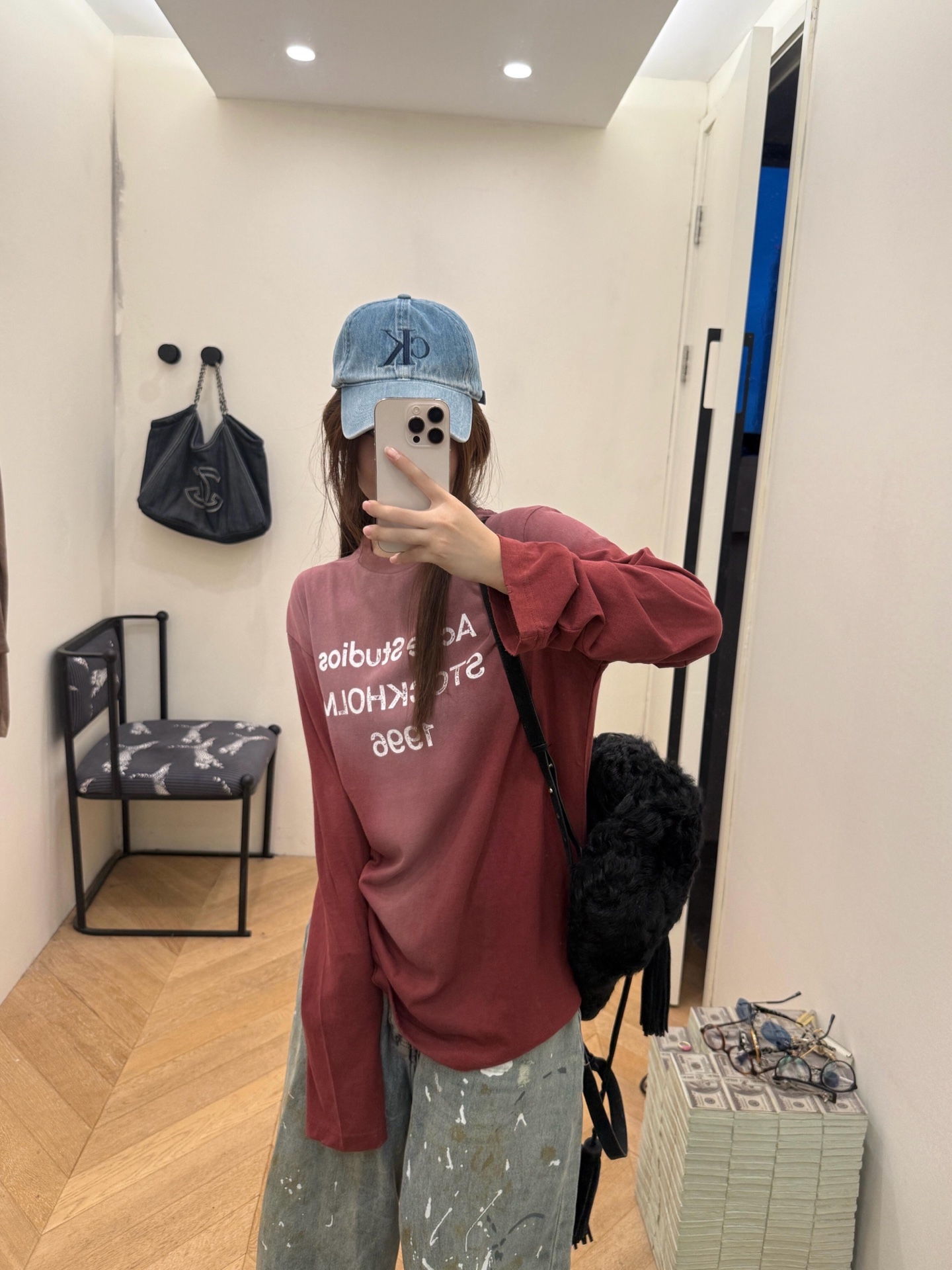 NO:463885,Retro dark red, alexander wang19860909复古暗红色,,alexander wang,Women's clothing