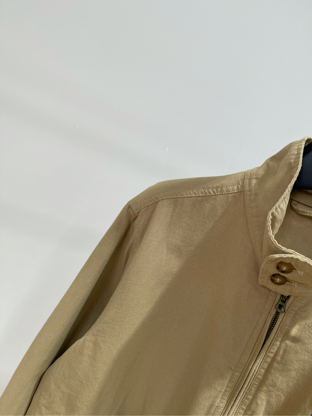 【拉夫卡其色立领老干部夹克】🔺，面料：全棉颜色：卡其色早秋夹克穿搭！沉迷于老钱风无法自拔！Ralph L