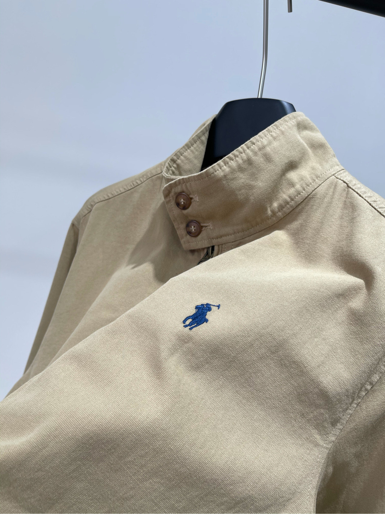 【拉夫卡其色立领老干部夹克】🔺，面料：全棉颜色：卡其色早秋夹克穿搭！沉迷于老钱风无法自拔！Ralph L