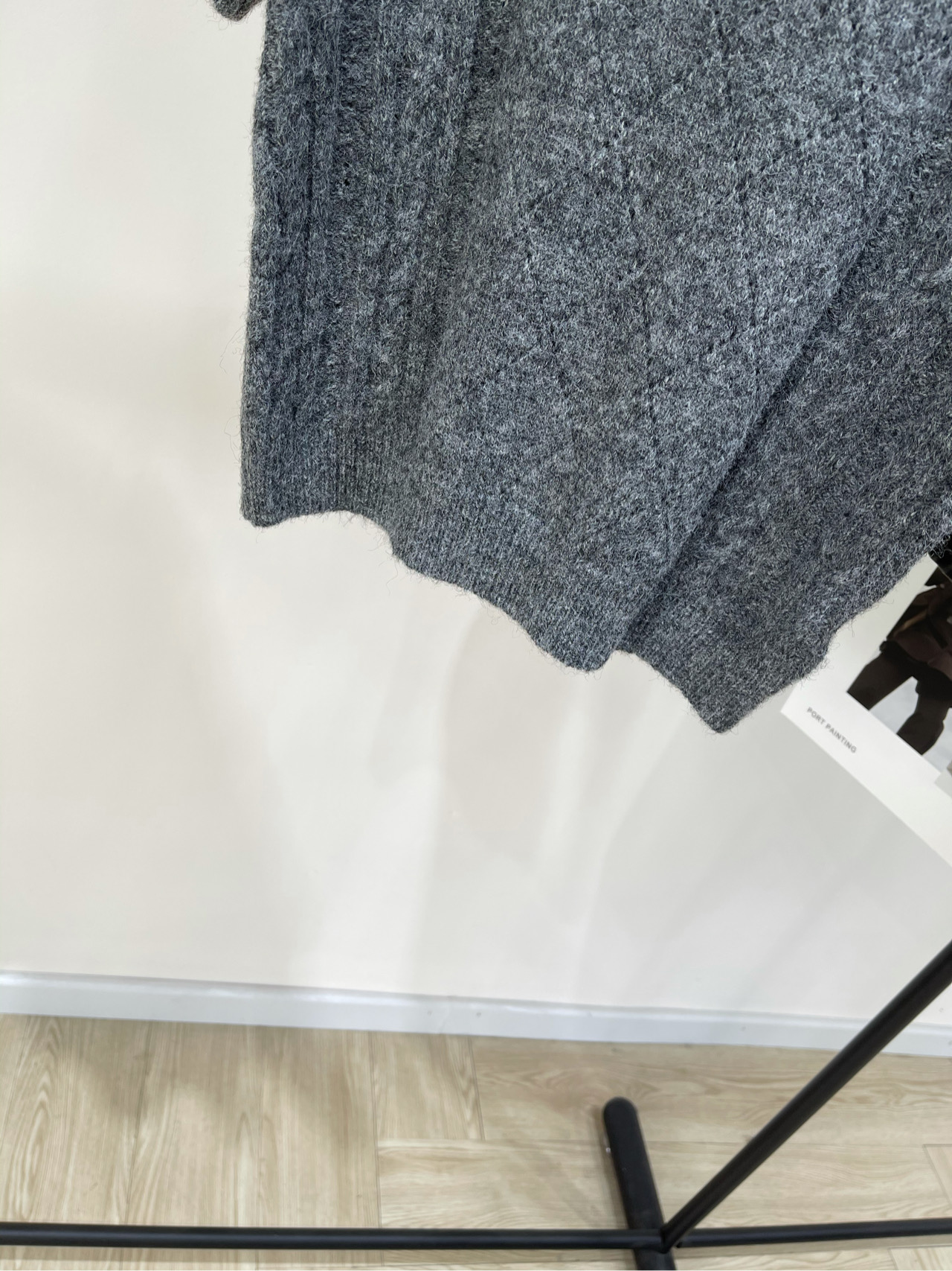 【Her灰色蓝格领结针织短袖】🔺，面料：羊毛混纺颜色：灰色HERLIAN GIRLS｜ 俏皮元气少女感满