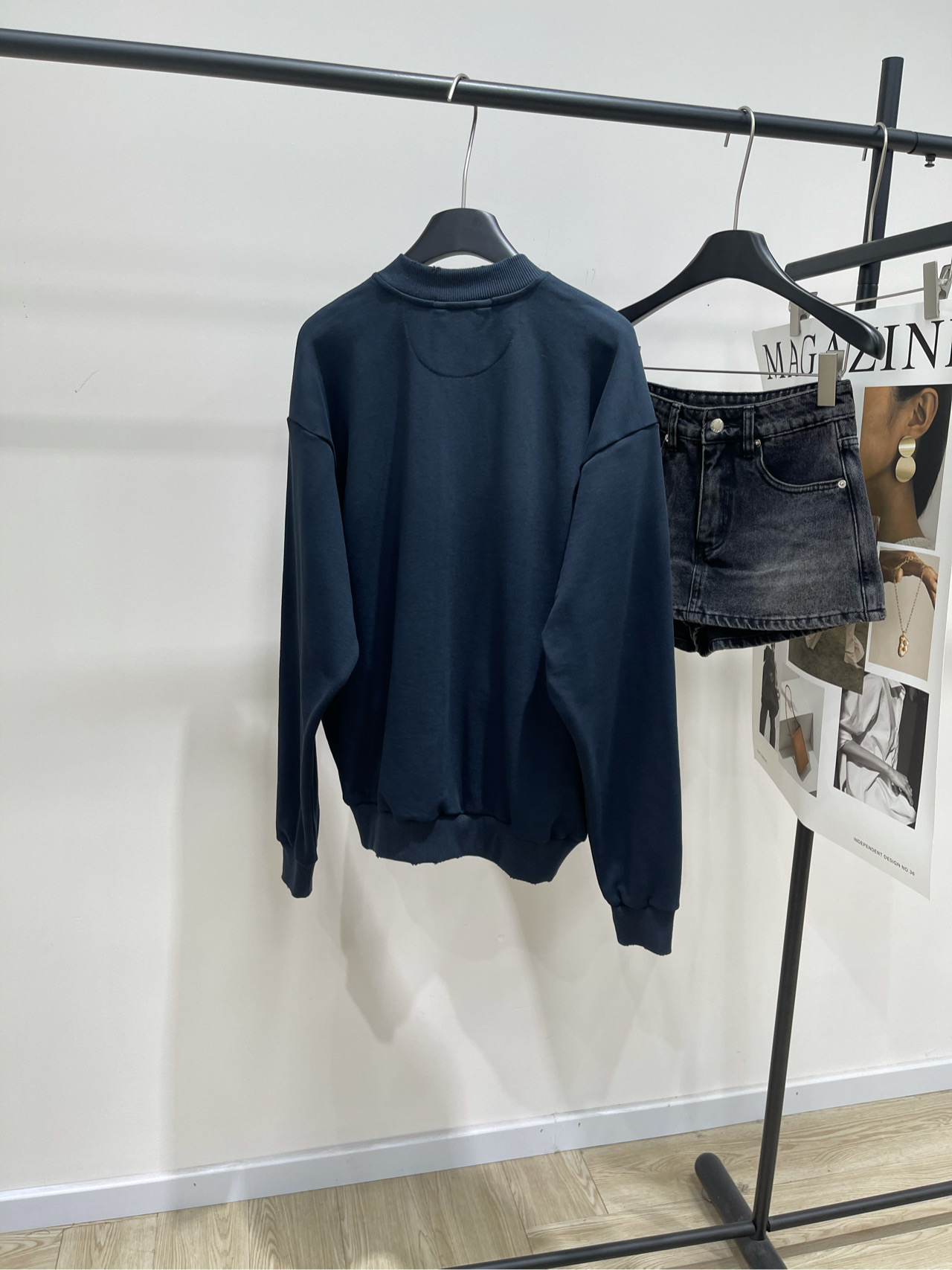 【AC藏蓝字母印花棒球卫衣外套】🔺，面料：全棉毛圈棉颜色：藏蓝Acne Studio 1996经典与新款