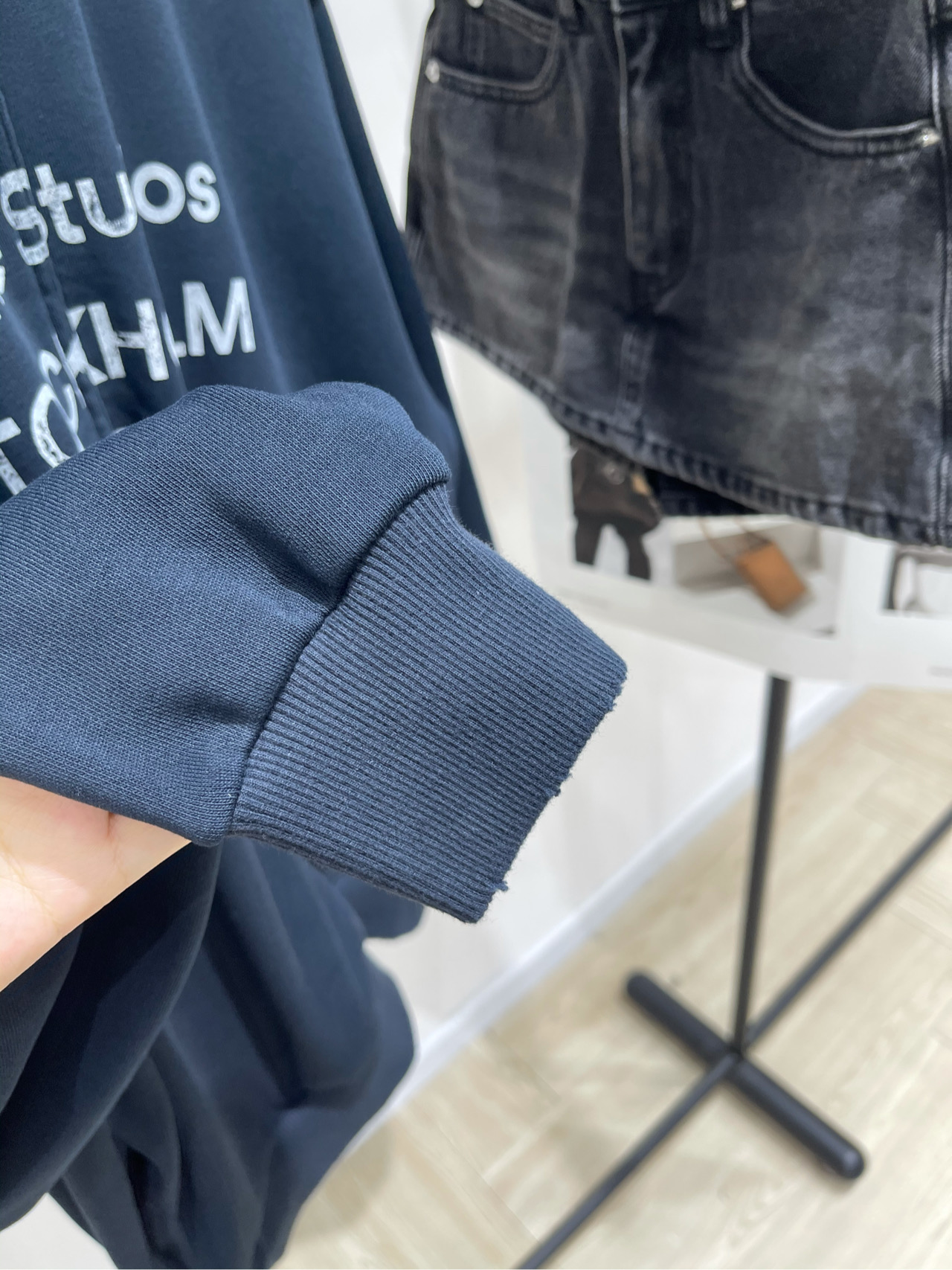 【AC藏蓝字母印花棒球卫衣外套】🔺，面料：全棉毛圈棉颜色：藏蓝Acne Studio 1996经典与新款