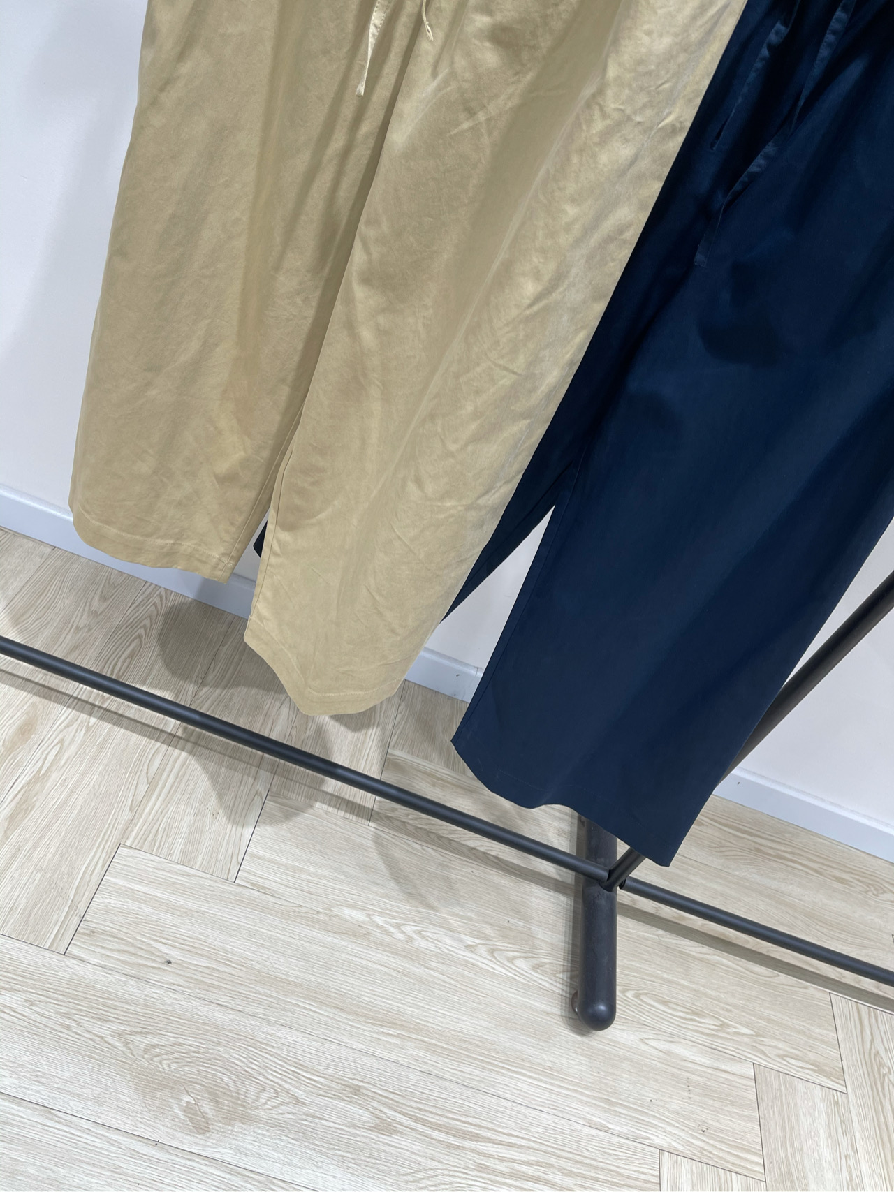 【RA彩条双腰头工装阔腿长裤】🔺，面料：棉+莱赛尔颜色：卡其色，藏蓝色RARE 25AW秋冬新款 双腰头