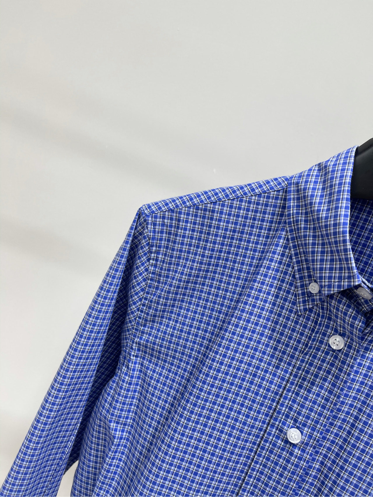 【M蓝黑细格子腰带衬衫裙】🔺，面料：全棉颜色：蓝色（配腰带）🆕MiuMi* 25Fw早秋新款 格纹收腰衬