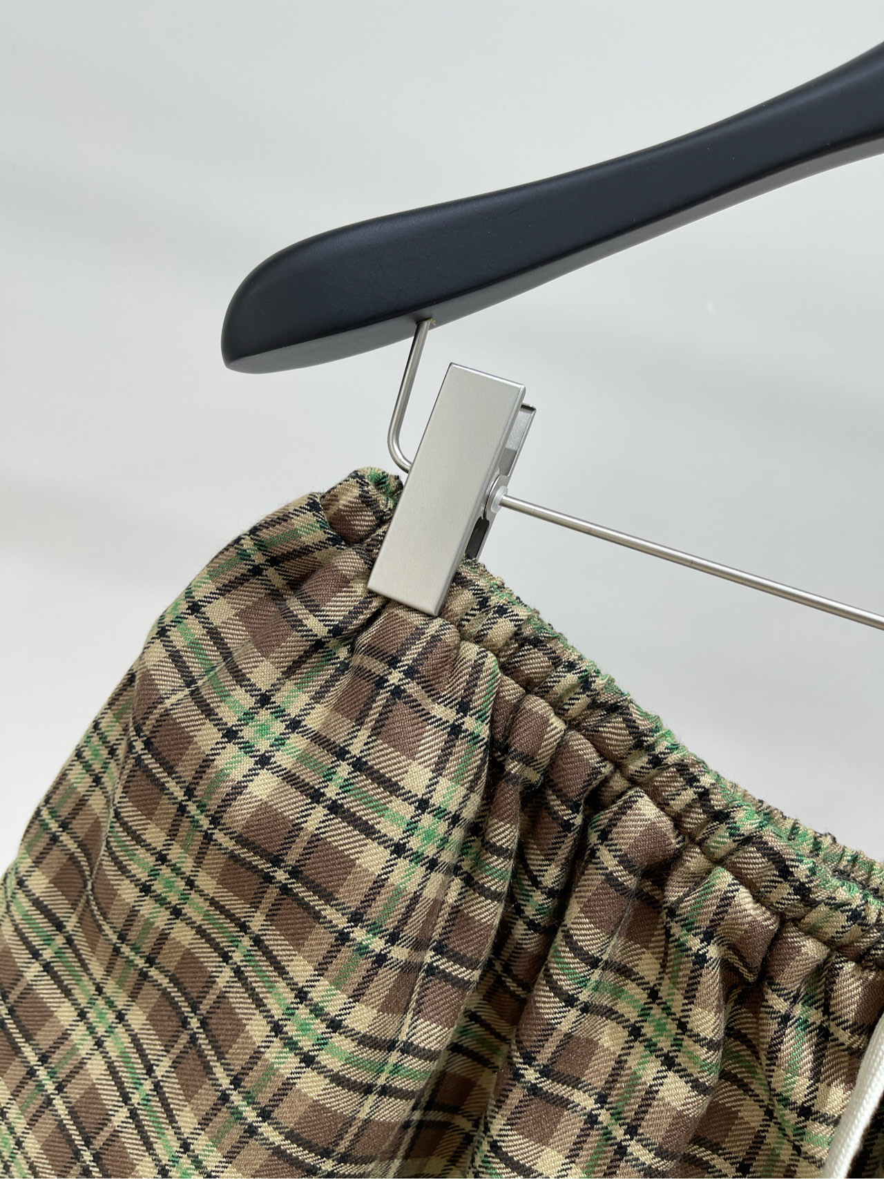 【M绿棕格纹迷你蓬蓬短裙】🔺，面料：羊毛呢颜色：绿棕格纹25秋冬🆕🆕英伦复古格纹一套搭配 缪系穿搭 复古