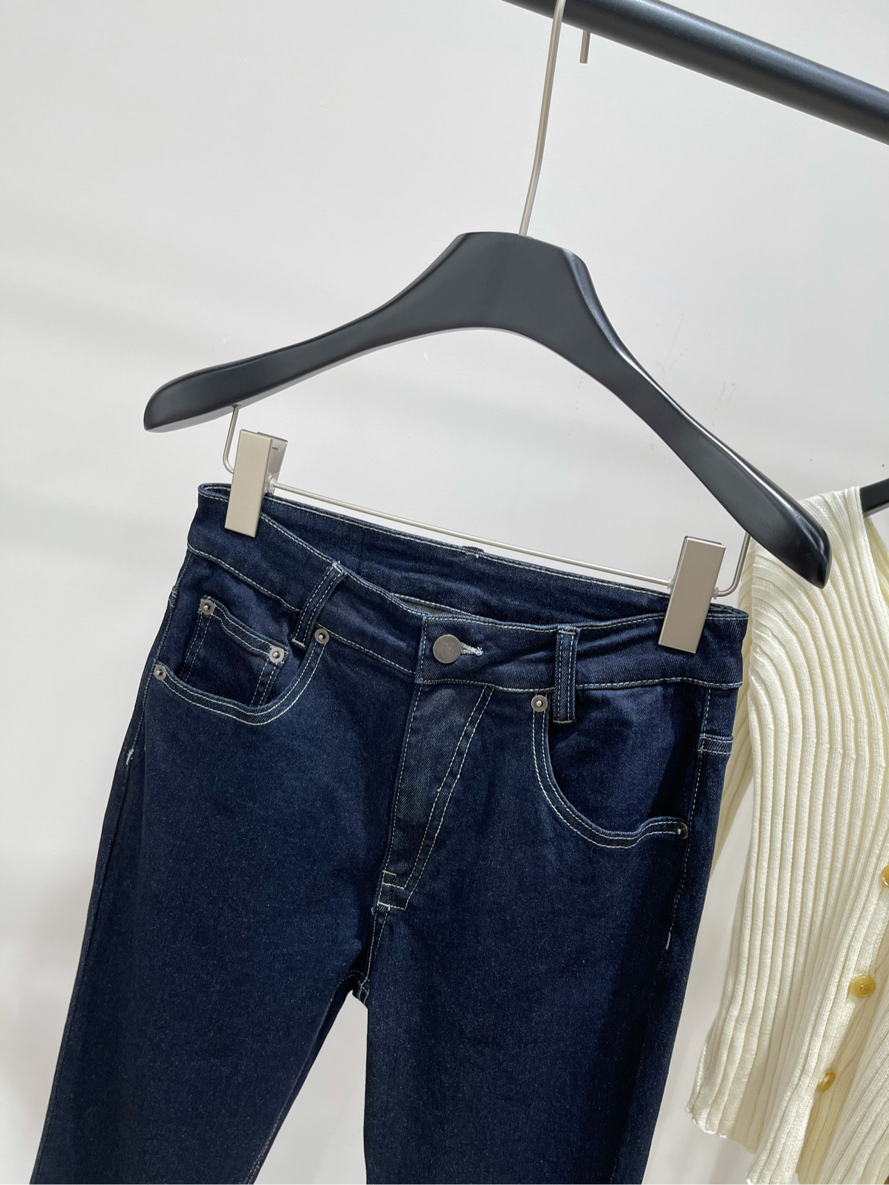 【Ash原色深蓝喇叭牛仔裤】🔺，面料：牛仔棉颜色：深蓝天啦噜 腿精本精｜AIMSH|||aim sh的裤