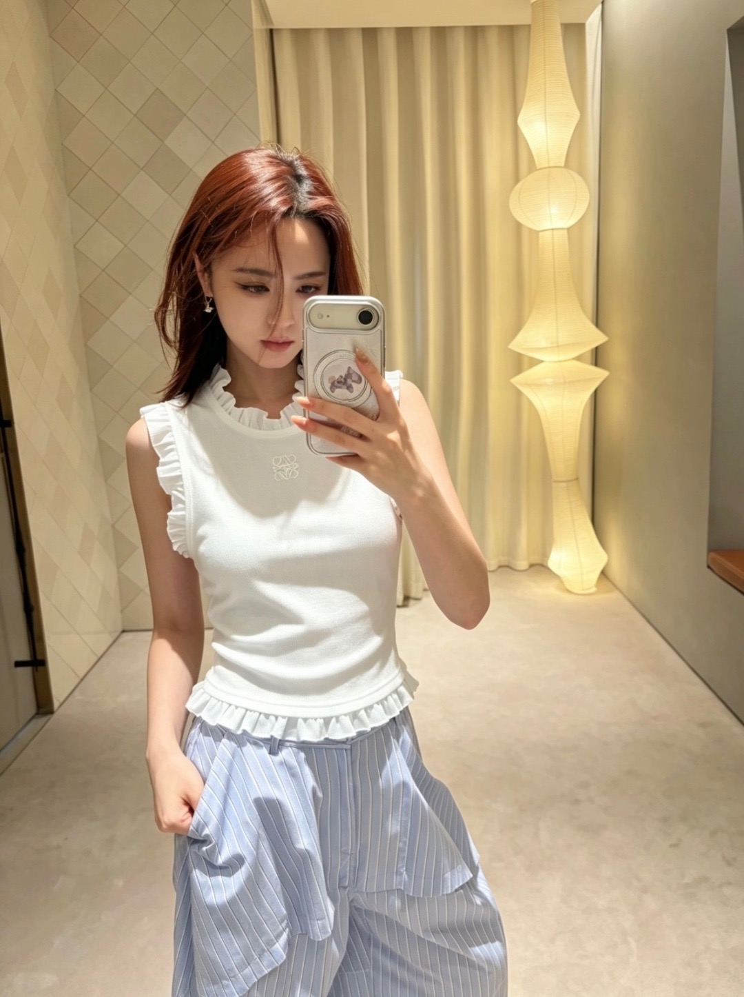 NO:845155,Stretch fit, super comfortable to wear!  The fungus details are soft and delicate, slim fit and not tight. It can be easily used for daily commuting or vacation.19860909弹力贴合,穿着超舒适！ 木耳边细节柔美精致,修身不紧绷 日常通勤或度假都能轻松驾驭,,,Women's clothing