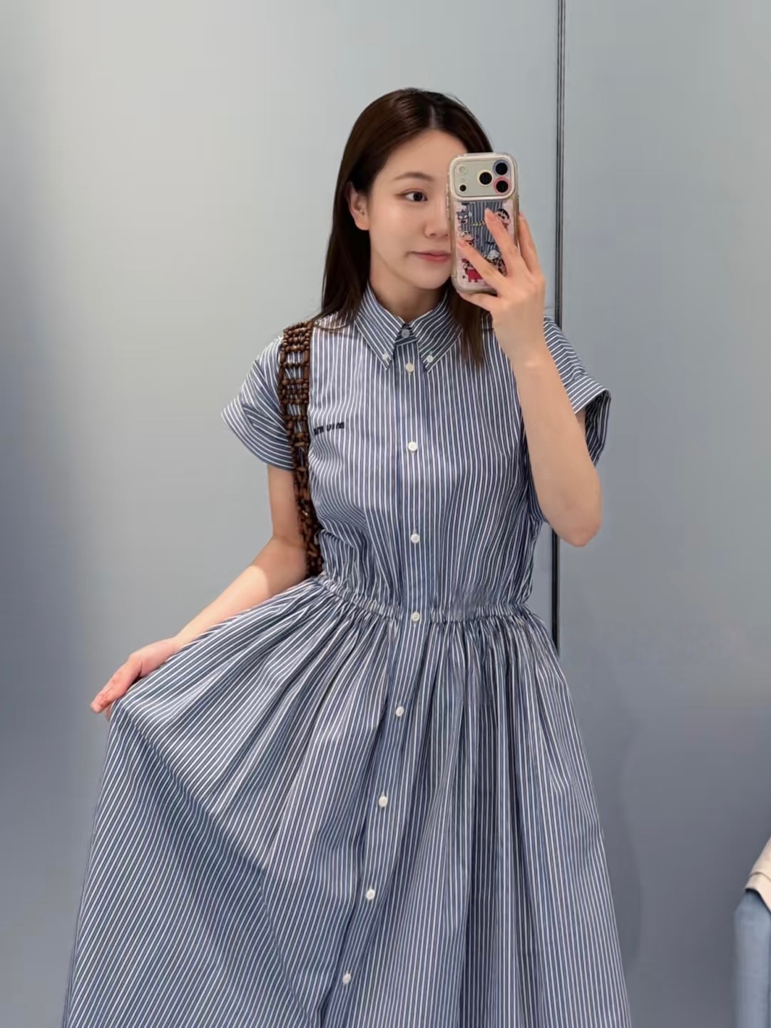 NO:893294,The waist drawstring is adjustable and can easily outline the waistline. It is very body-friendly. The pure cotton fabric is skin-friendly and breathable, making it super comfortable to wear in summer.19860909腰部抽绳可调节,轻松勾勒腰线 对身材超友好 纯棉面料亲肤透气,夏天穿超舒服,,,Women's clothing