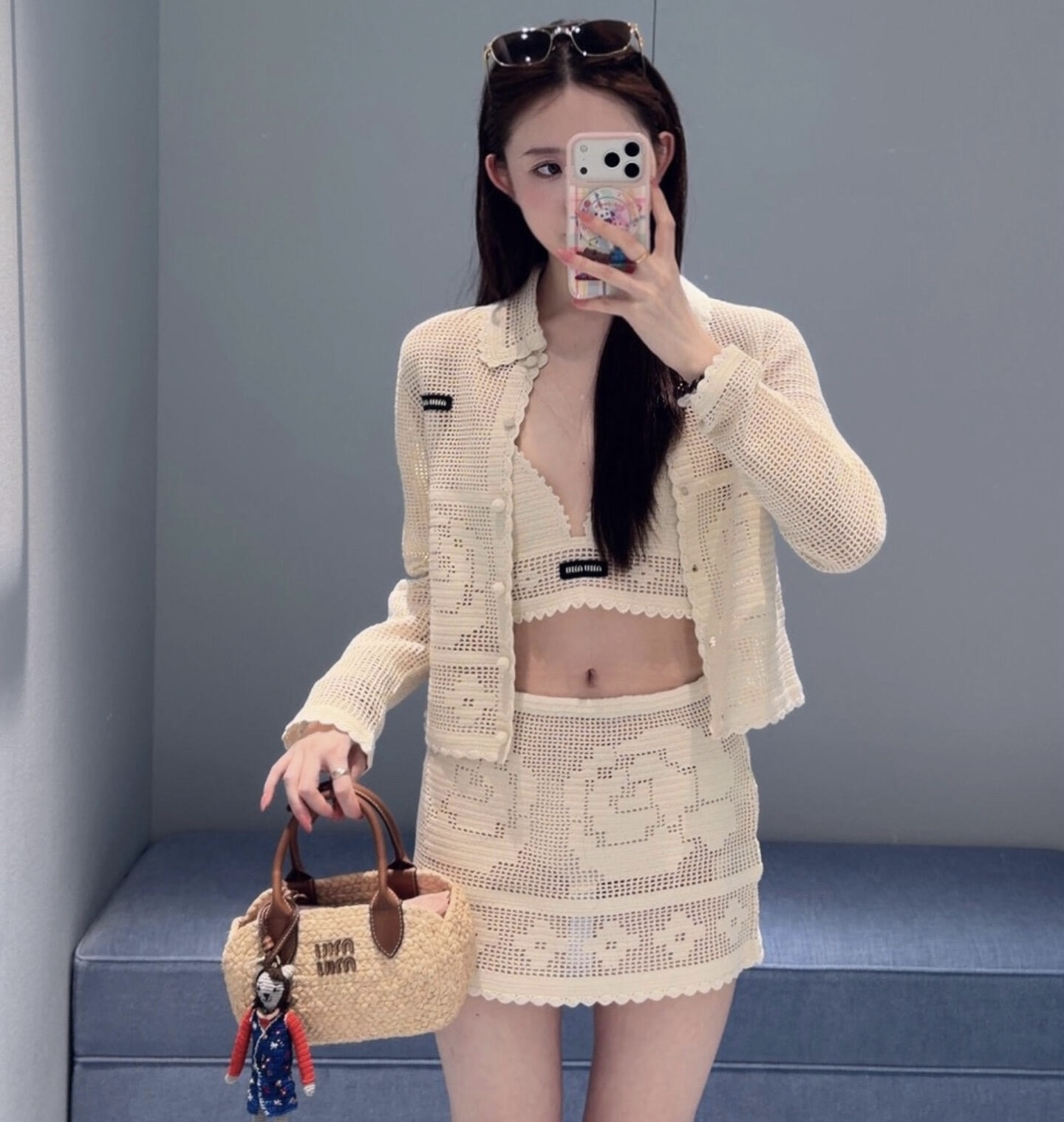 NO:907169,Original custom hollow cardigan,,19860909原版定制镂空开衫,,,Women's clothing