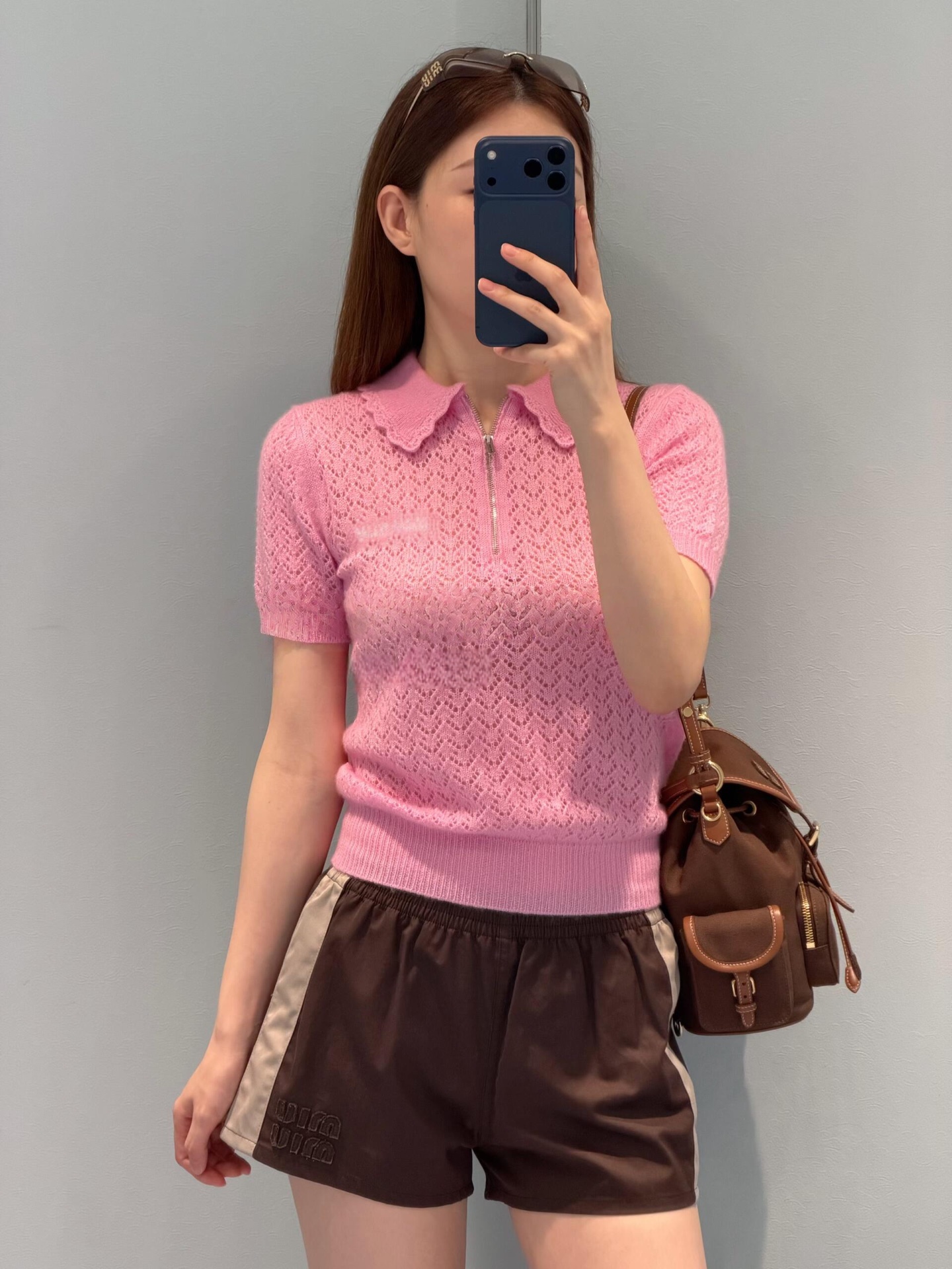NO:945066,A sweet knitted top,19860909甜甜美美的一件针织上衣,,,Women's clothing