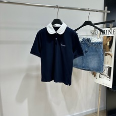 【M藏蓝花边娃娃领polo短袖T】 🔺,面料:棉 颜色:藏蓝 学院风娃娃领Polo衫|轻熟日常穿搭🖤 经典黑底搭配可拆卸 【M藏蓝花边娃娃领polo短袖T】 🔺,面料:棉 颜色:藏蓝 学院风娃娃领Polo衫|轻熟日常穿搭🖤 经典黑底搭配可拆卸