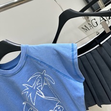 【UB蓝色椰树涂鸦圆领短袖T】 🔺,面料:全棉 颜色:蓝色 26SS|插肩袖修身火柴人海滩漫步手绘印花短袖T恤上衣 蓝 【UB蓝色椰树涂鸦圆领短袖T】 🔺,面料:全棉 颜色:蓝色 26SS|插肩袖修身火柴人海滩漫步手绘印花短袖T恤上衣 蓝