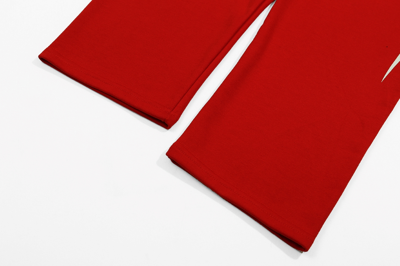 Hellstar Cotton Circle Fabric Pants in Black and Red, Sizes S-XL - 图片 5